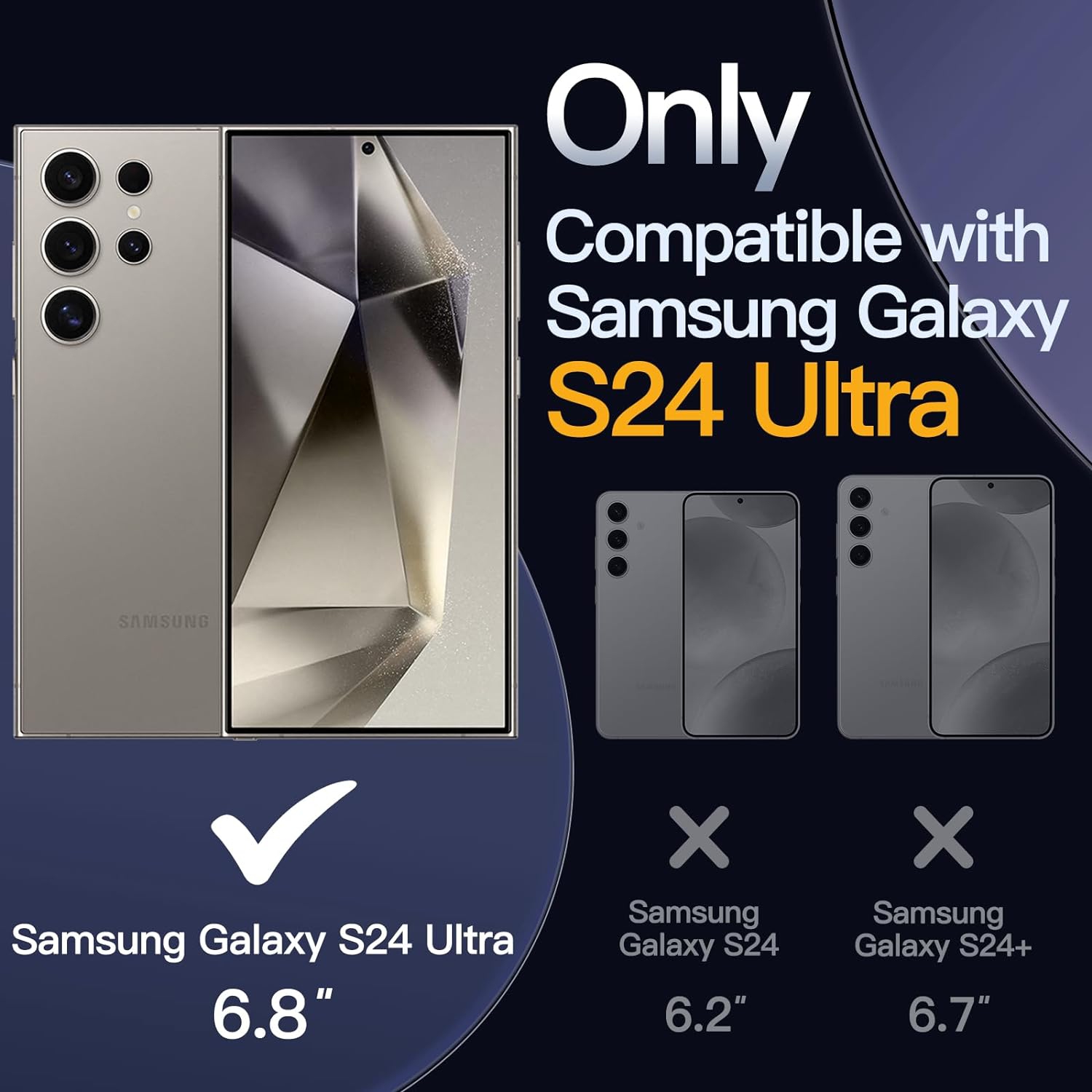 Samsung S24 Ultra Case Compatible with MagSafe, Clear Strong Magnetic Anti-Scratch Shockproof Phone Cover