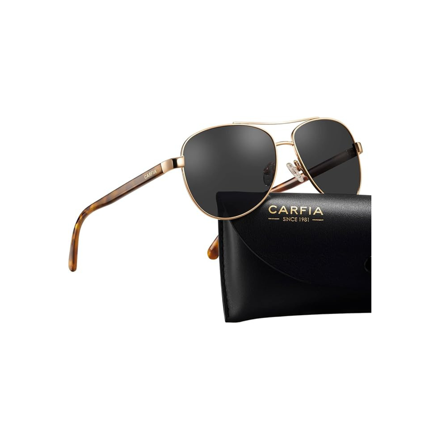 Lunettes de soleil polarisées pour femmes Protection UV Cadre en métal léger CA3216