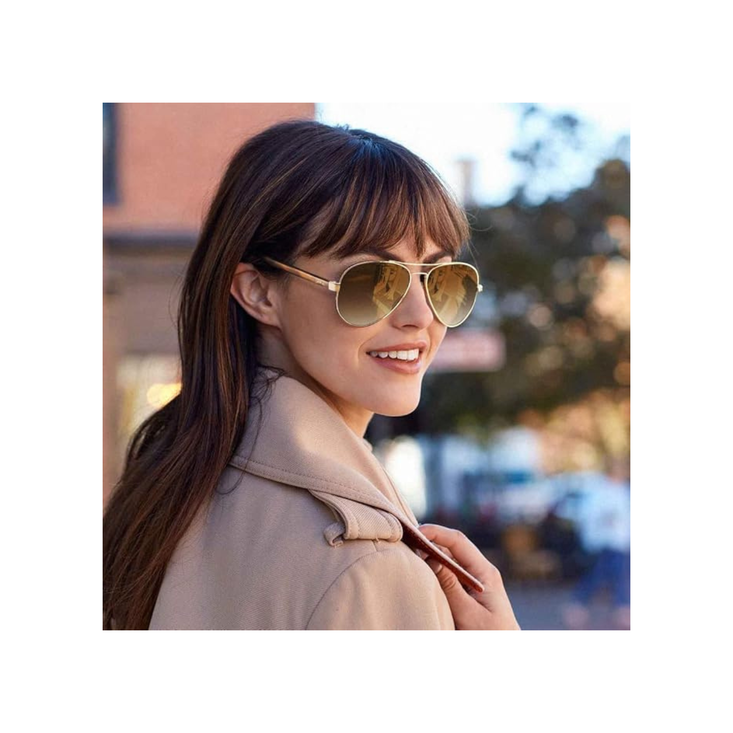 Polarized Womens Sunglasses UV Protection Lightweight Sporting Metal Frame CA3216