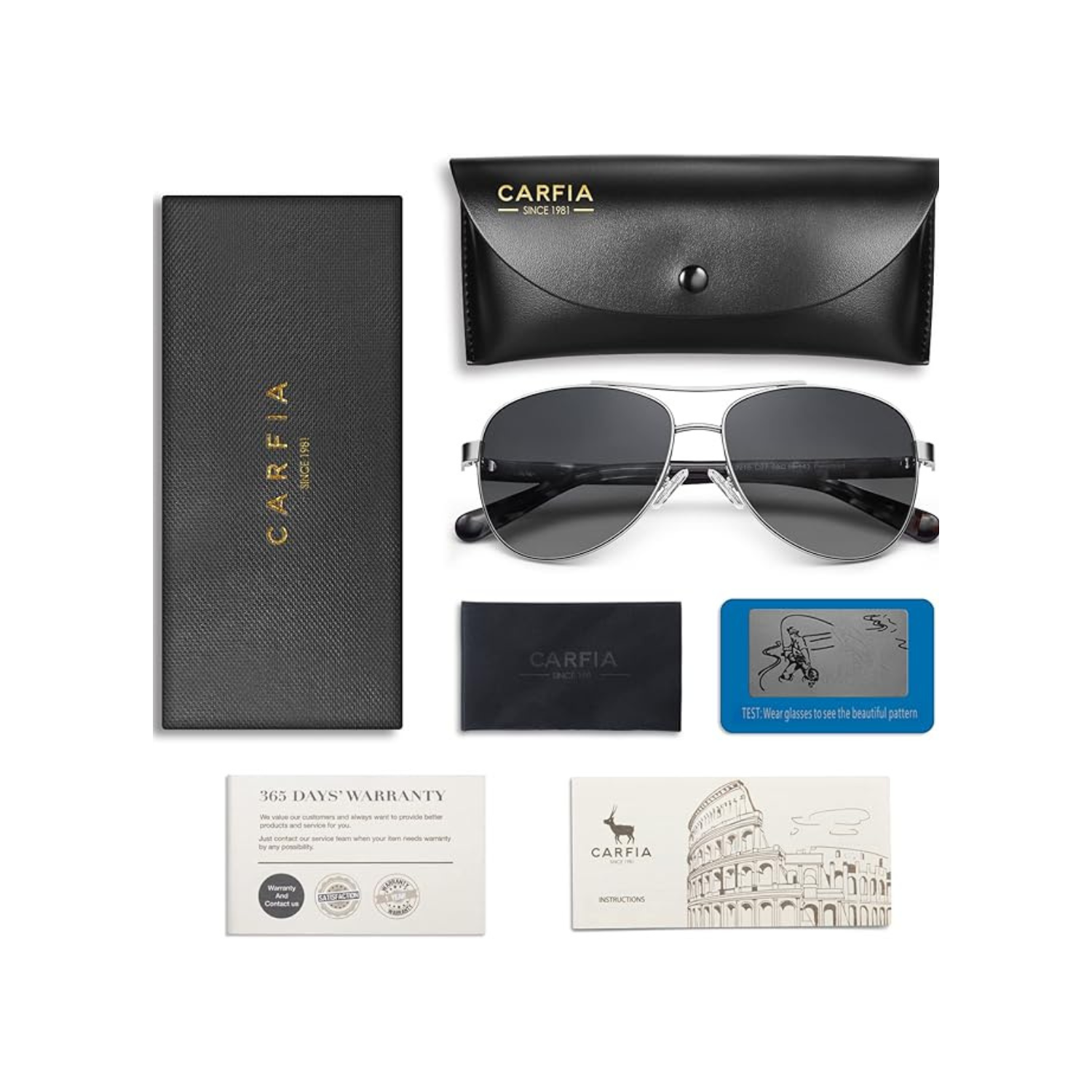 CARFIA Polarized Womens Sunglasses UV Protection Lightweight Sporting Metal Frame CA3216