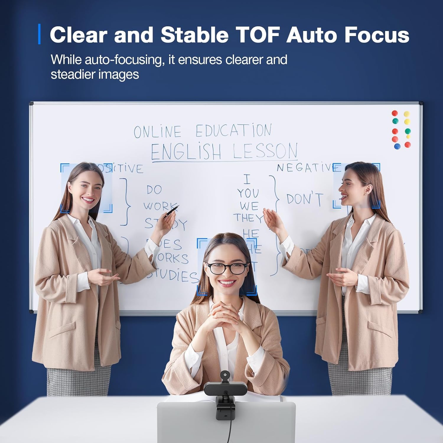 EMEET C960 4K Webcam for PC, 4K UHD Sony Sensor, TOF Auto Focus, Dual AI Noise-Cancelling Mics, Auto Light Correction, 66° FOV, Plug&Play Webcam with