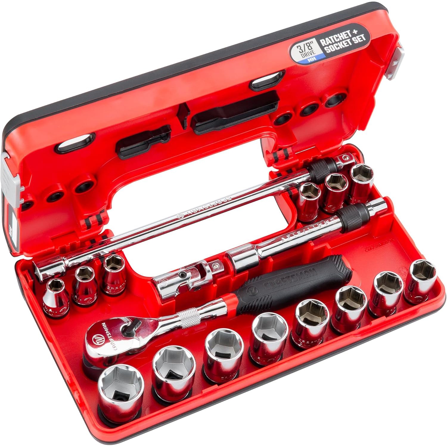 CRAFTSMAN – Ensemble d'outils 3/8 Drive 6 PT MM, 18 pièces