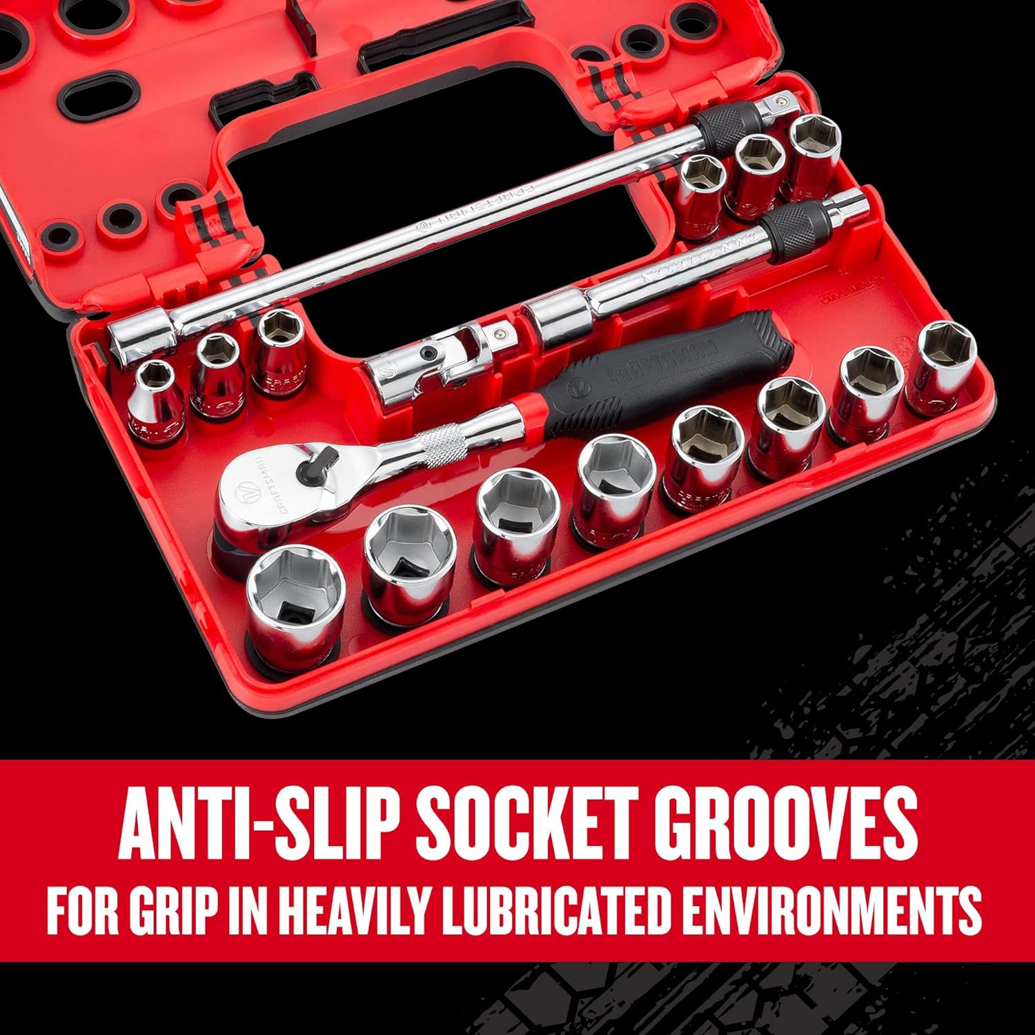 CRAFTSMAN – Ensemble d'outils 3/8 Drive 6 PT MM, 18 pièces