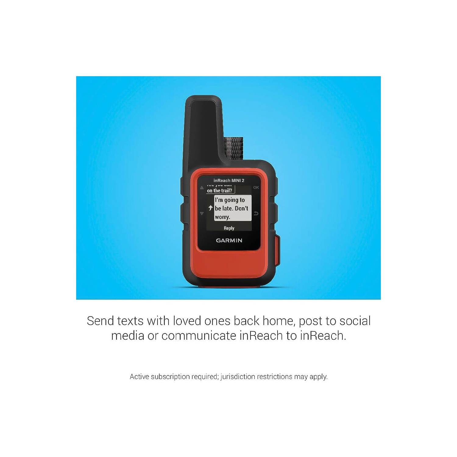 Garmin inReach Mini 2, Lightweight and Compact Satellite Communicator, Hiking Handheld, Orange