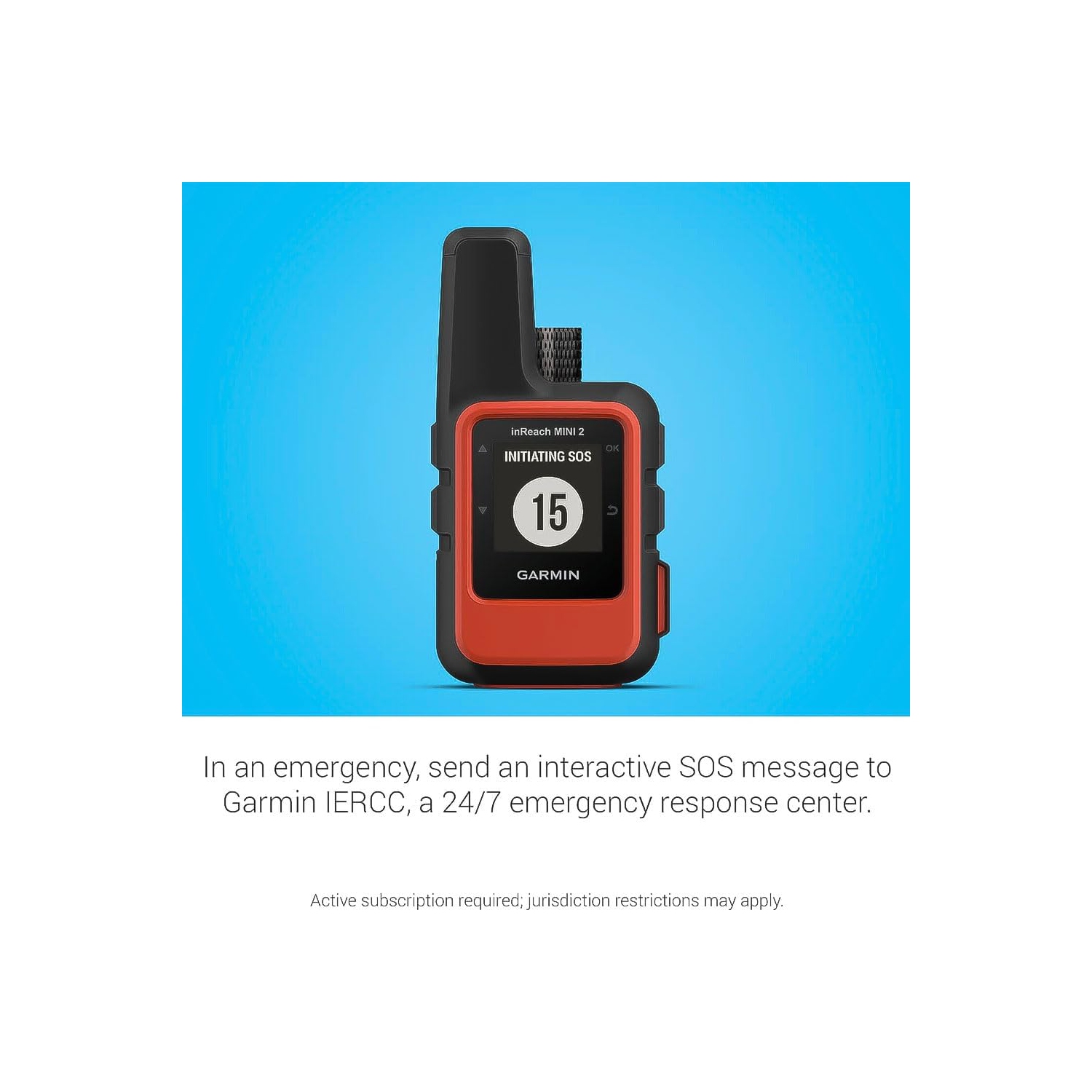 Garmin inReach Mini 2, Lightweight and Compact Satellite Communicator, Hiking Handheld, Orange
