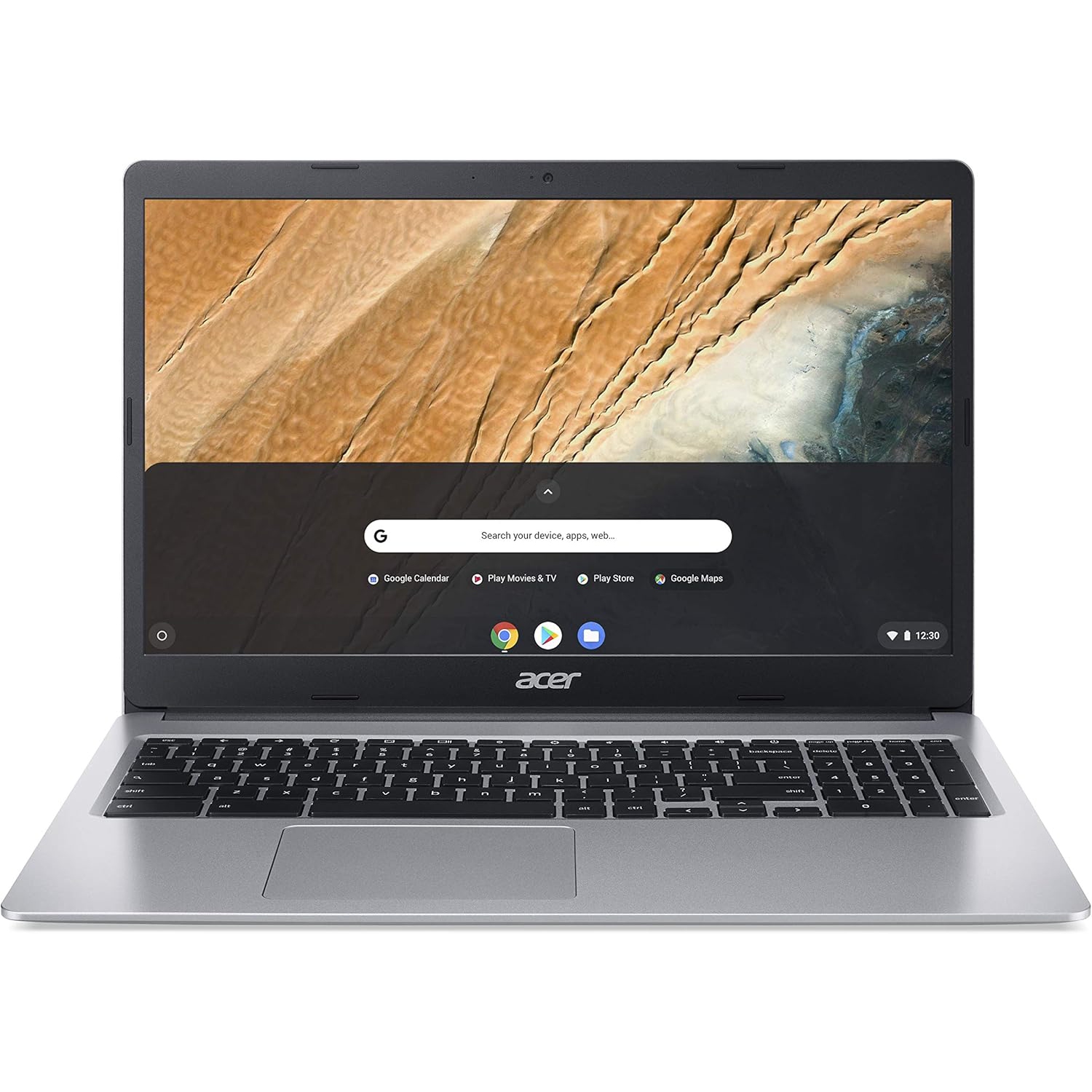 Open Box - Acer Chromebook 315, 15.6" HD Widescreen, Intel Celeron N4020, 4GB LPDDR4, 64GB eMMC, Chrome OS, CB315-3H-C0UU Silver