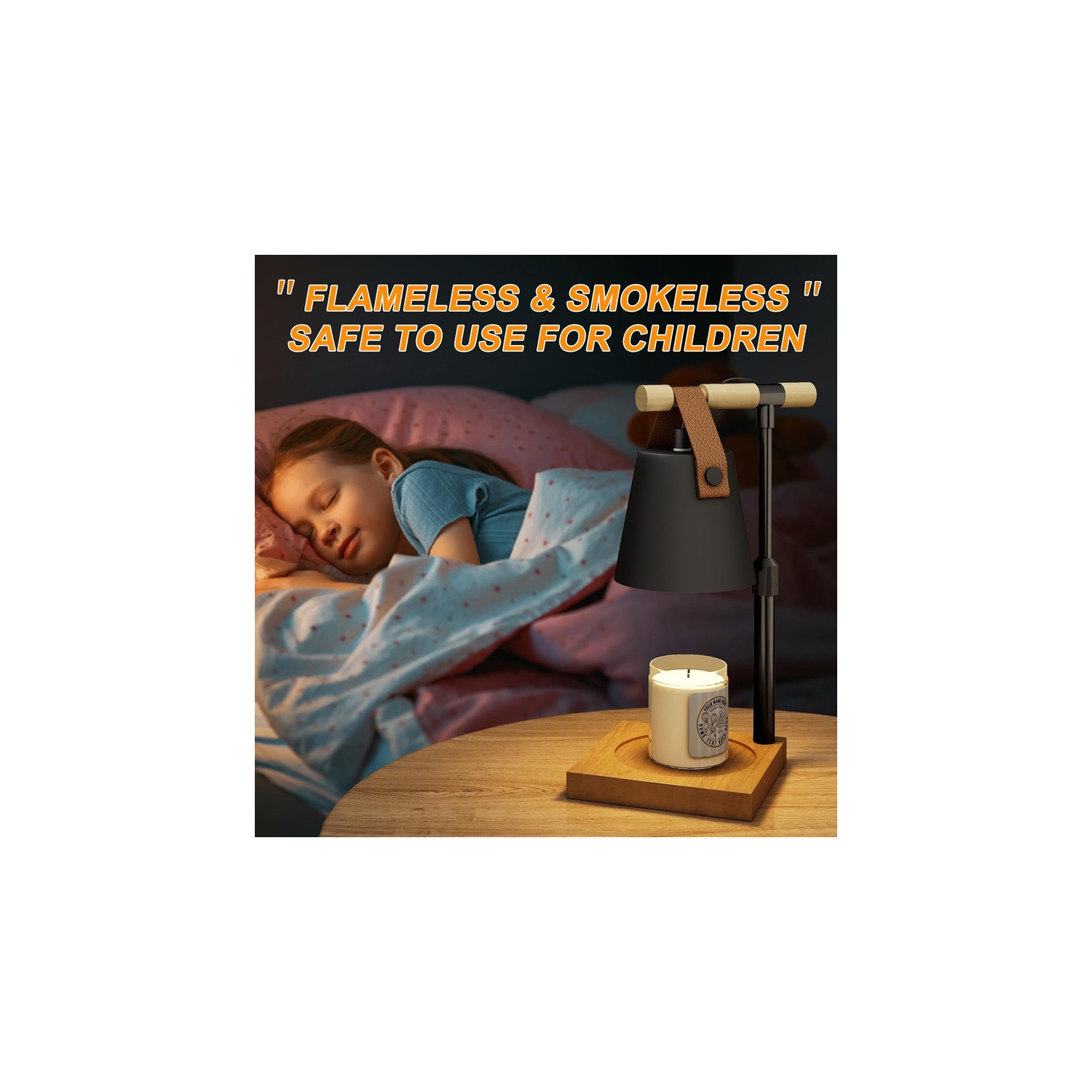 Réchauffeur de bougie, lampe chauffe-bougie à hauteur réglable avec minuterie et gradateur, chauffe-chandelle avec 2 ampoules pour toutes les bougies