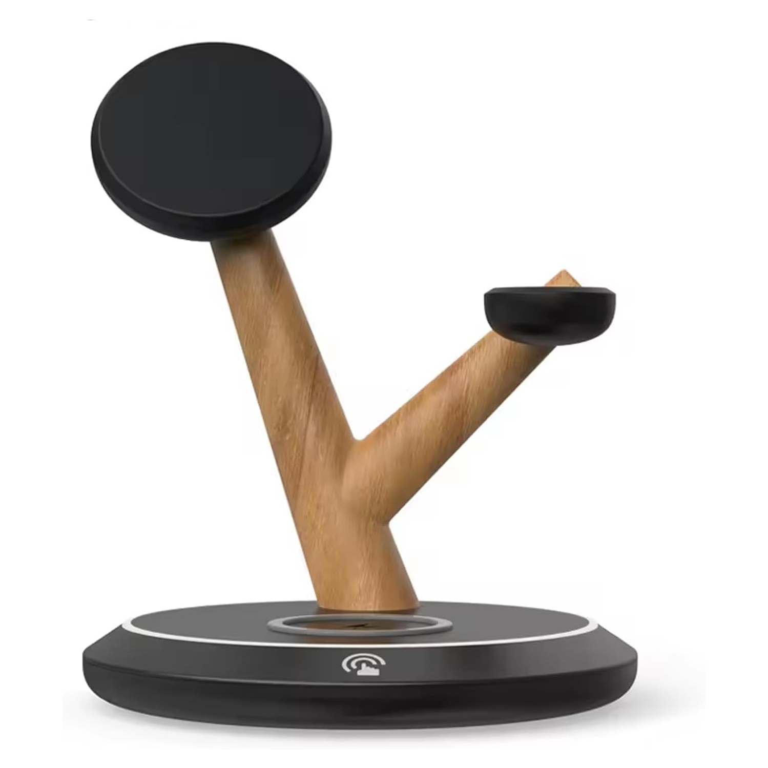 3 in 1 Wireless Charger Stand, Desktop Charging Station - 15W, Magnetically Attached Charging Pad, Automatic Induction Identification Charging