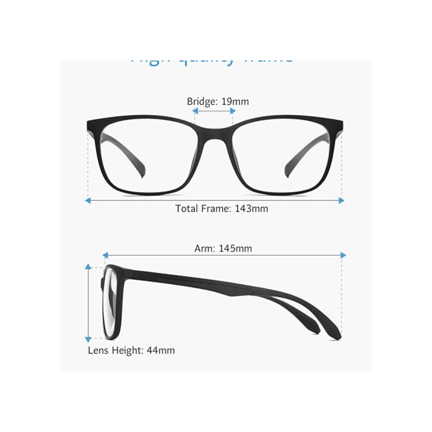Blue Light Blocking Glasses for Computer Use, Anti Eyestrain Lens Lightweight Frame Eyeglasses