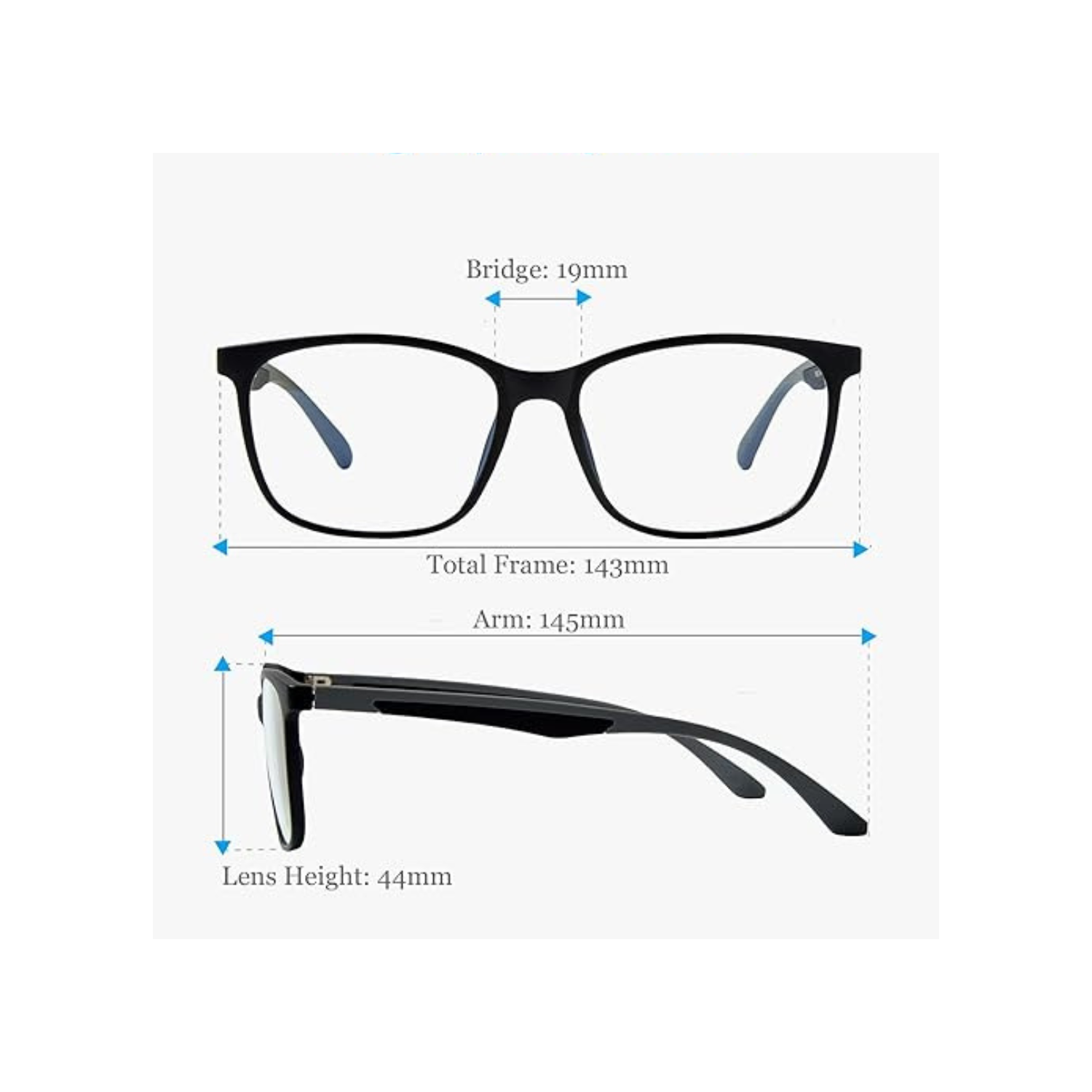 Blue Light Blocking Glasses for Computer Use, Anti Eyestrain Lens Lightweight Frame Eyeglasses