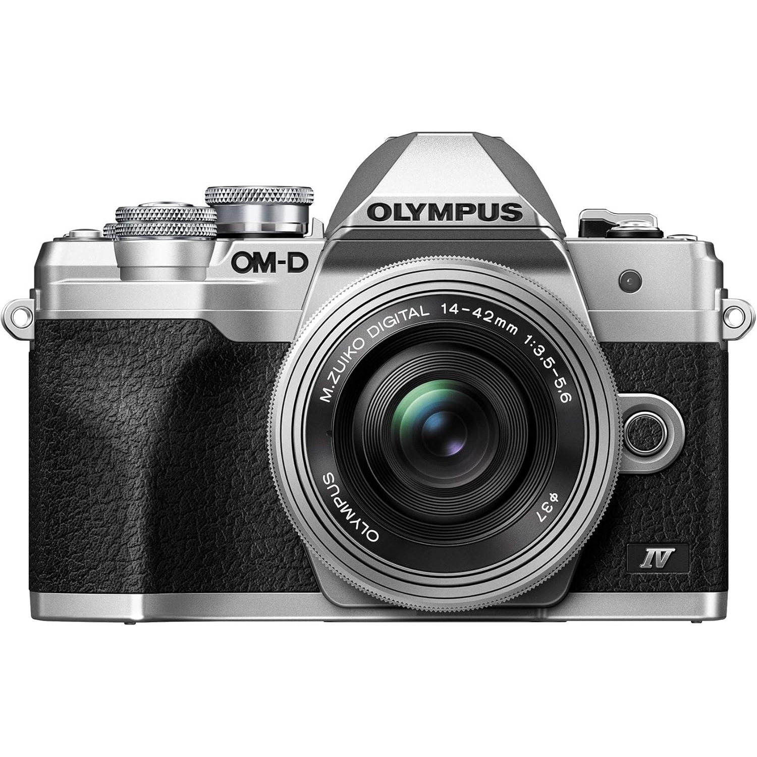OM SYSTEM Olympus E-M10 Mark IV Silver Micro Four Thirds System Camera M.Zuiko Digital ED 14-42mm F3.5-5.6 EZ kit 20MP Sensor 5-Axis Image Stabilization 4K Video Wi-Fi - Open Box