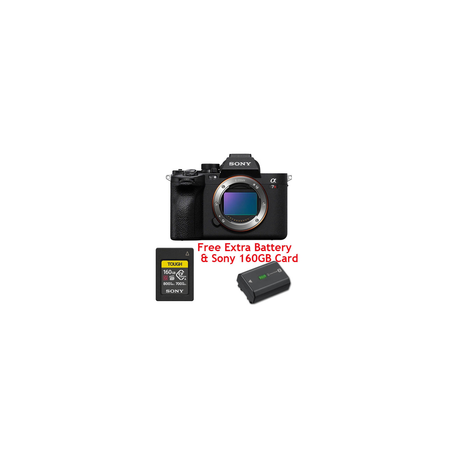 Sony Alpha a7R V + Sony 160GB CFexpressTOUGH Card +Sony NPFZ100 Extra Battery. SONY Canda Authorized