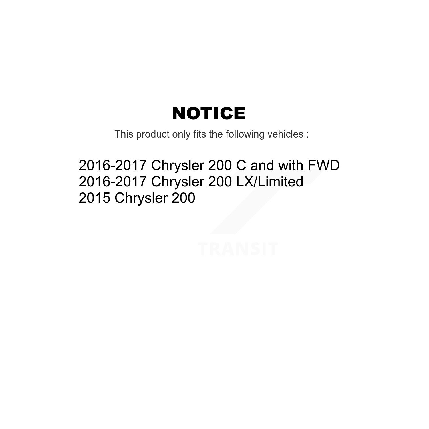 Front Rear Suspension Link Kit For 2015-2017 Chrysler 200 K72-101598