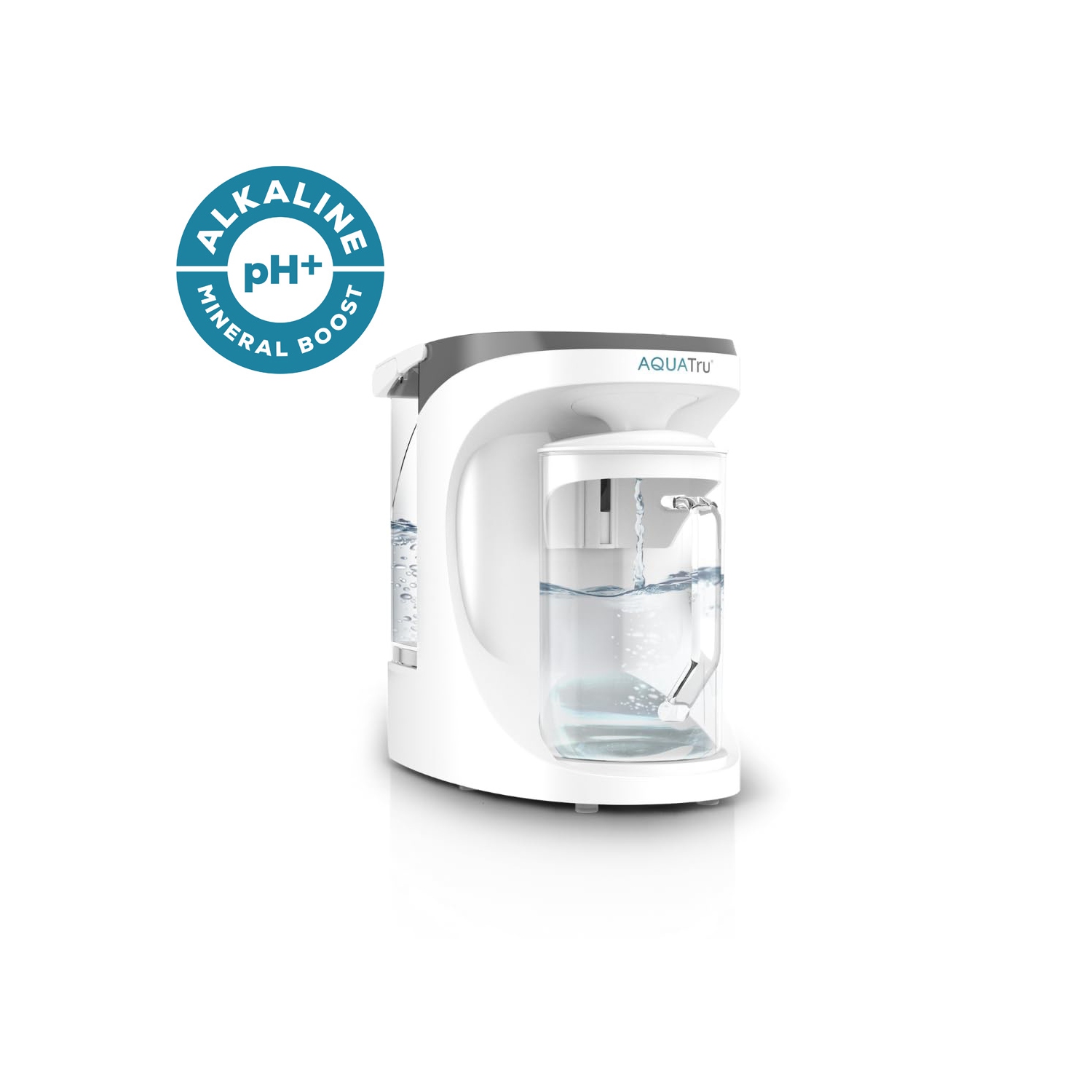 AquaTru Carafe Alkaline Mineral Boost | Countertop Water Purifier for PFAS & Other Contaminants Exclusive 4-Stage Ultra Reverse Osmosis Technology
