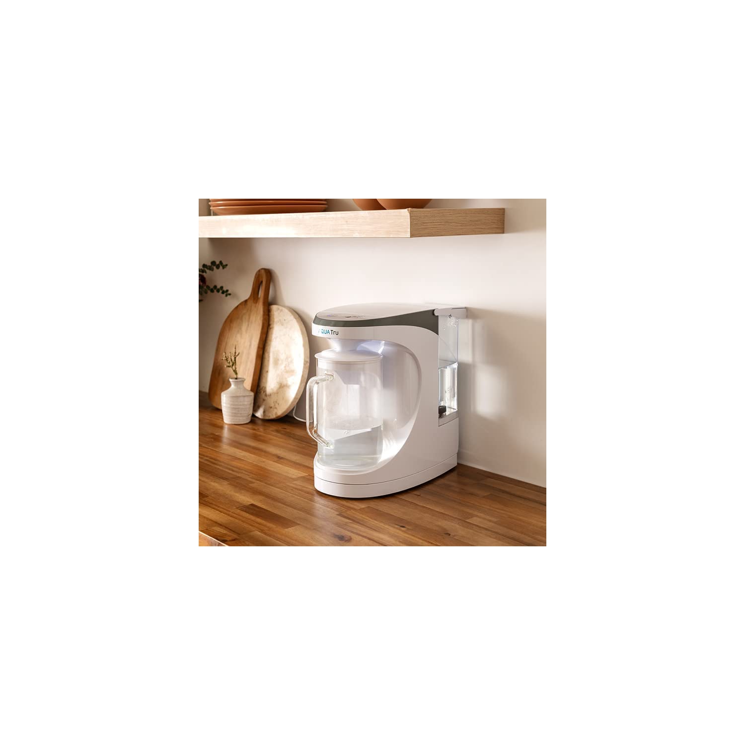 AquaTru Carafe Alkaline Mineral Boost | Countertop Water Purifier for PFAS & Other Contaminants Exclusive 4-Stage Ultra Reverse Osmosis Technology