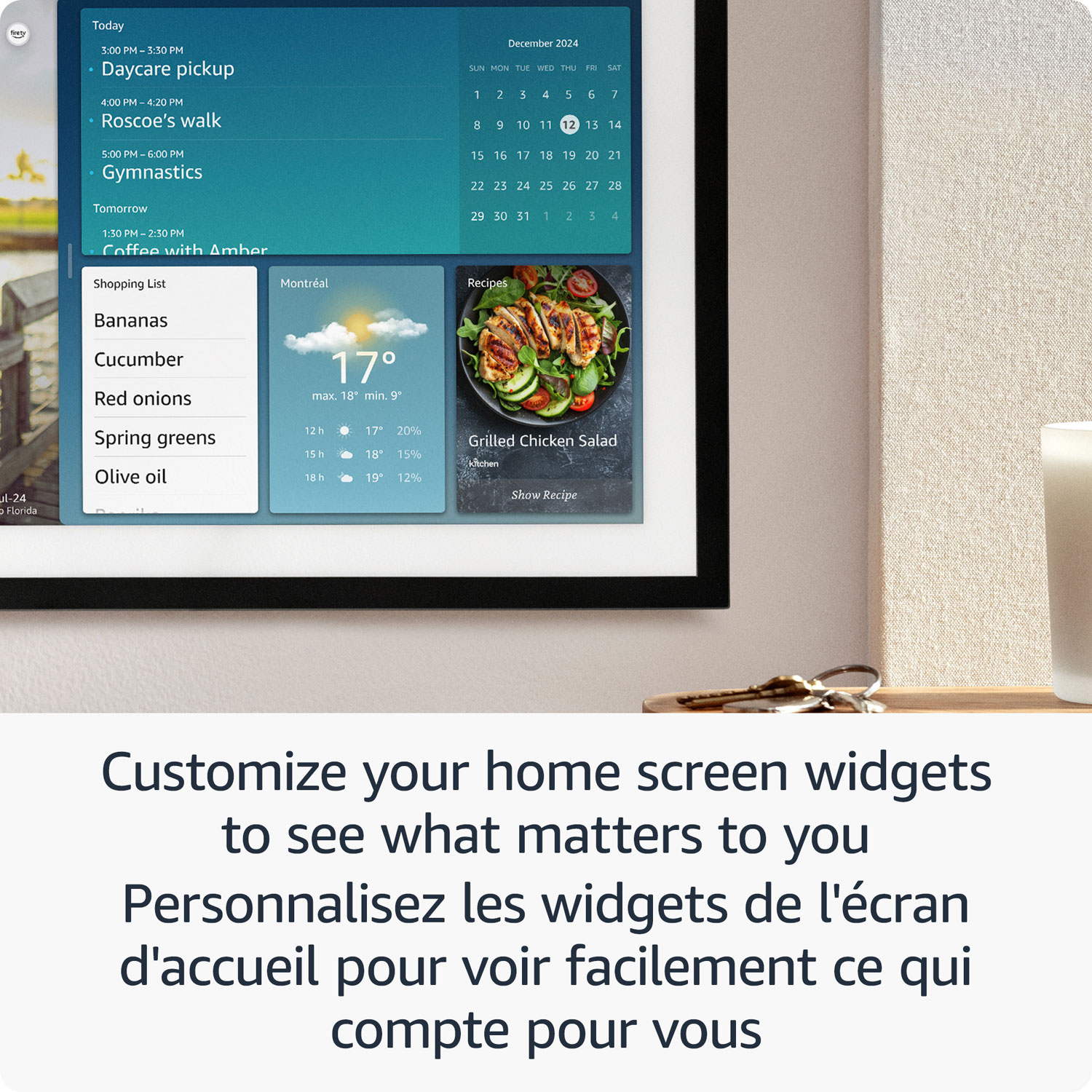 Écran intelligent Echo Show 15 d'Amazon avec Alexa