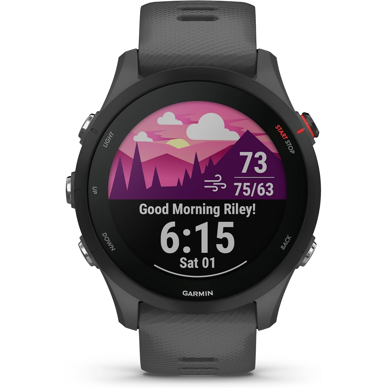 Garmin Forerunner® 255, GPS Running Smartwatch, Advanced Insights, Long-Lasting Battery, Slate Gray, 46 MM