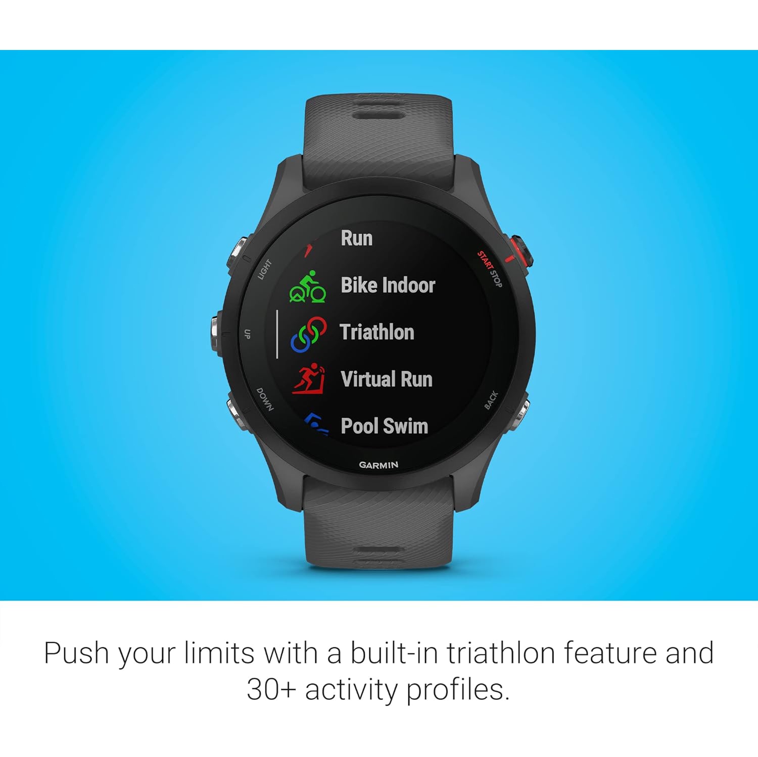 Garmin Forerunner® 255, GPS Running Smartwatch, Advanced Insights, Long-Lasting Battery, Slate Gray, 46 MM