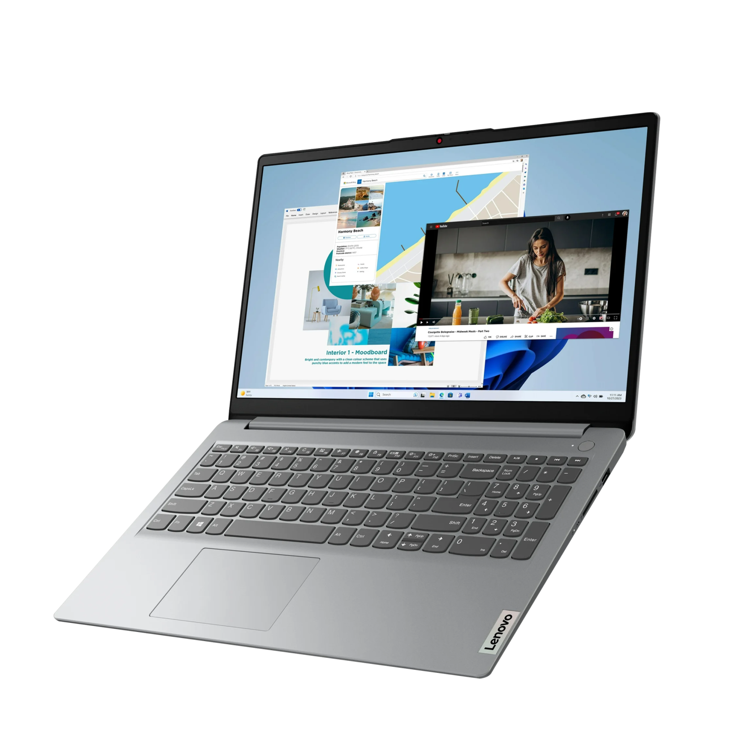 Lenovo IdeaPad 1 15.6" HD Laptop - Gray(Intel Pentium Silver N6000/ 1TB SSD/20GB RAM/ Win 11 S)-128GB Docking Station Set