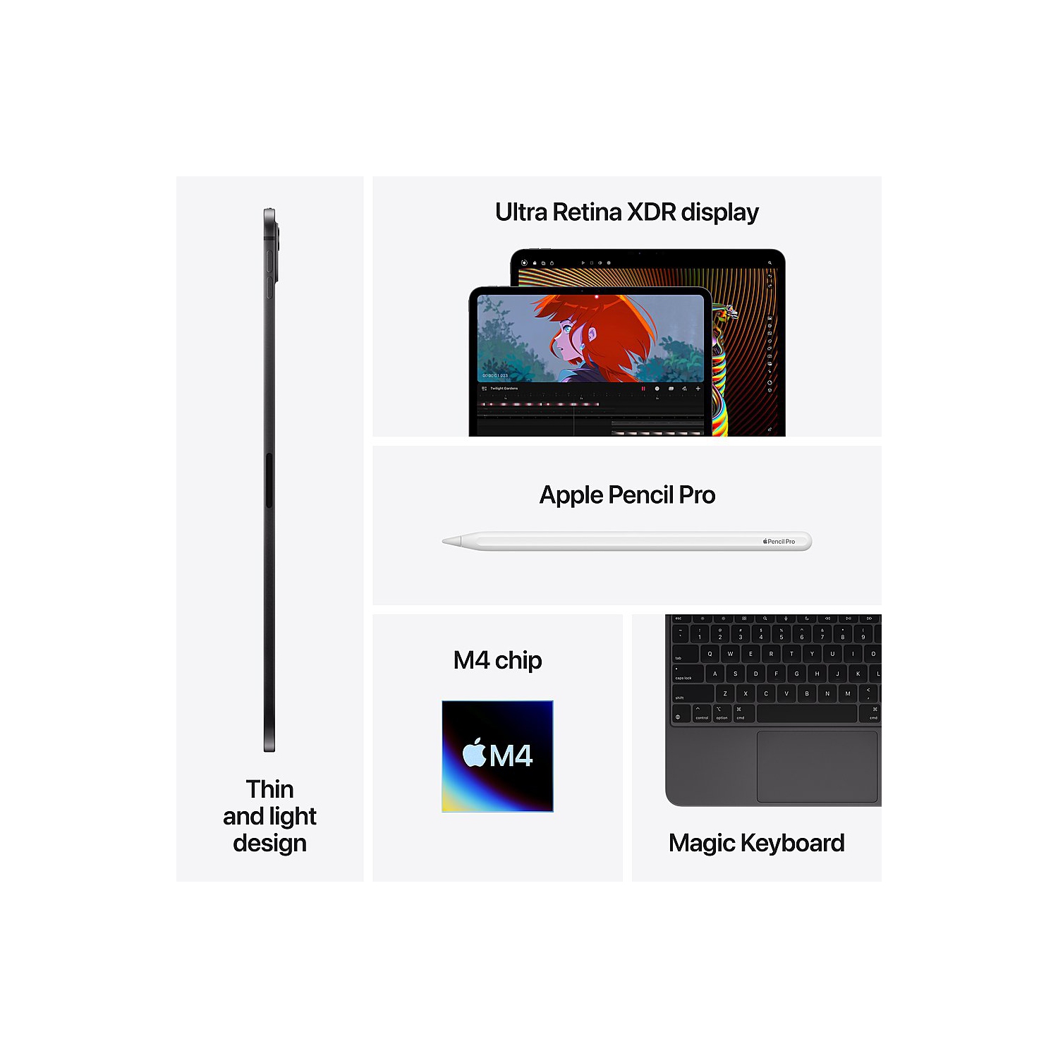 Remis à neuf - iPad Pro 11&nbsp;po d'Apple 256&nbsp;Go avec Wi-Fi et 5G (génération 5ᵉ) - Noir infini
