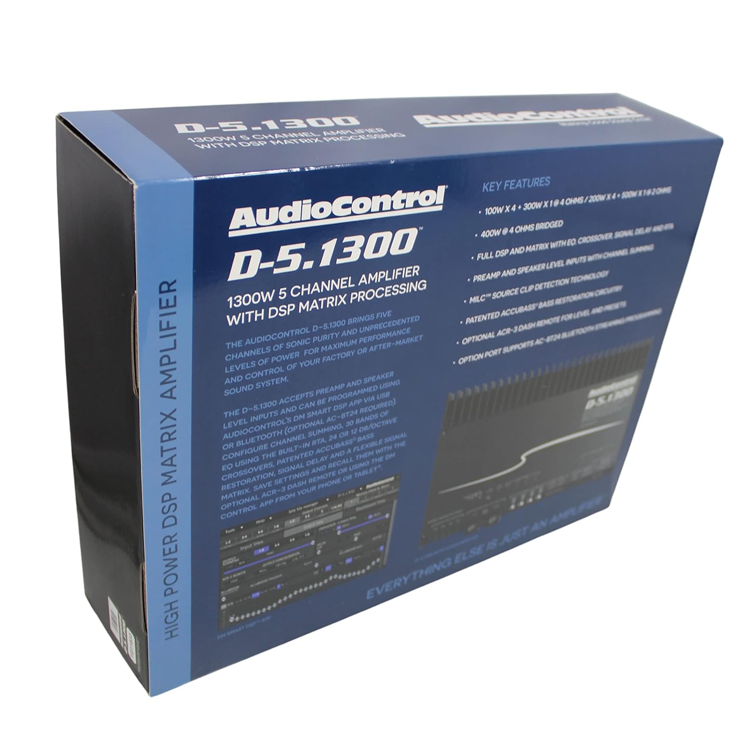 AudioControl D-5.1300 5-Channel Car Audio Amplifier w/Built-in DSP AccuBass -Open Box