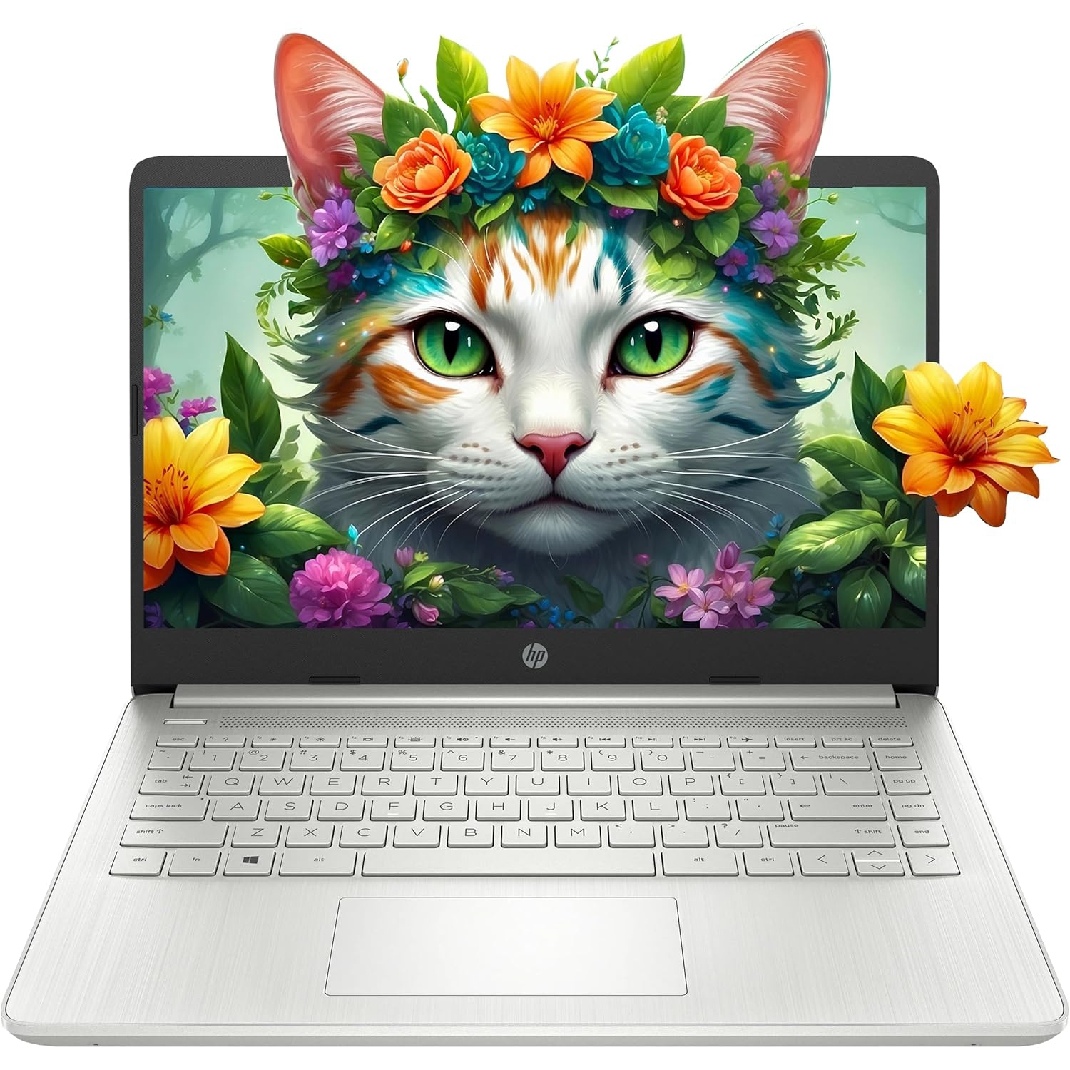 Refurbished Excellent - HP Stream 14" HD Laptop, Intel Celeron N4120, 128GB eMMC, 16GB RAM, Intel UHD Graphics, HD Webcam, WiFi, Silver, Windows 11