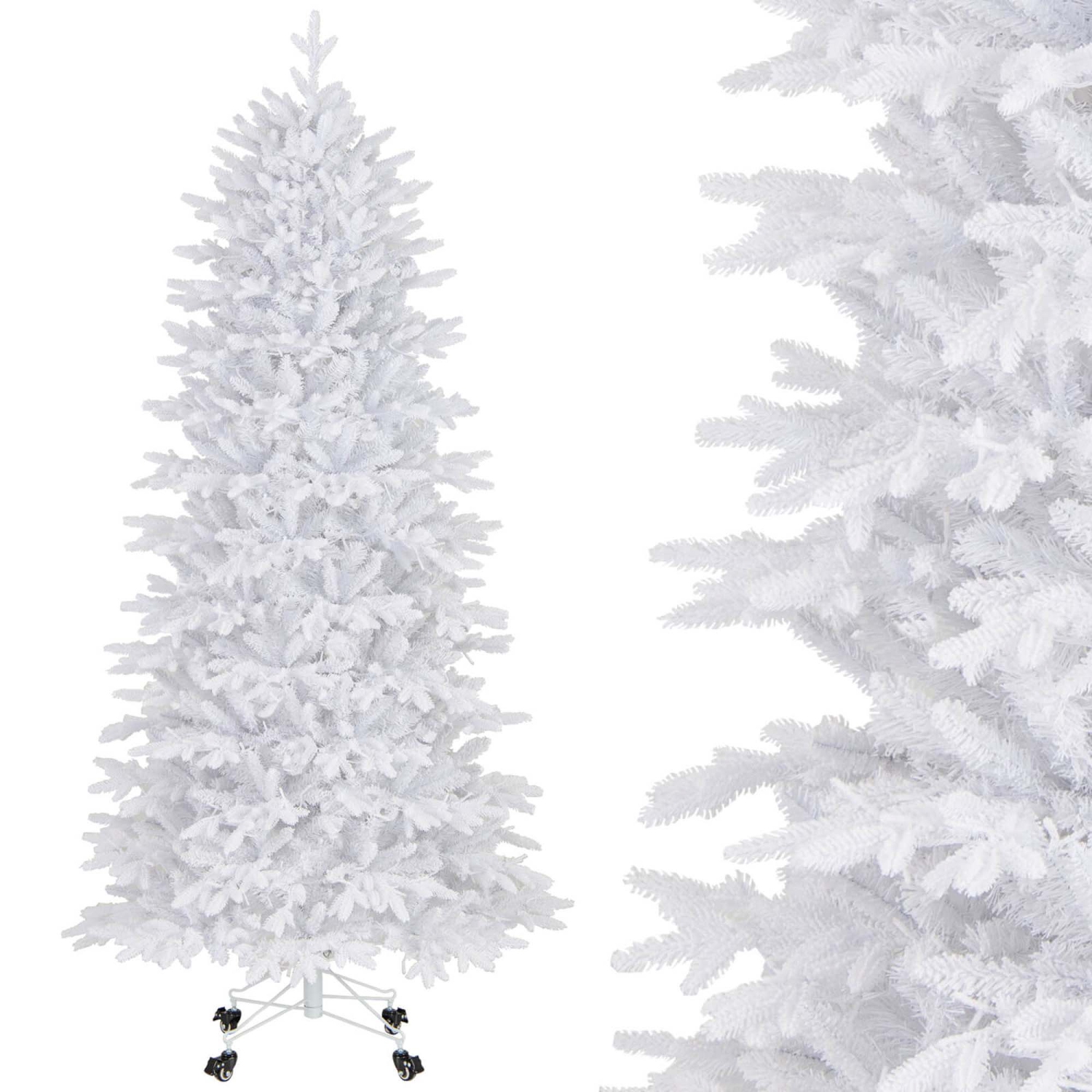 Arbre de Noël artificiel de 7 pi de Costway avec 1880 embouts de branches en PVC en polyéthylène, 900 lumières à DEL blanc chaud