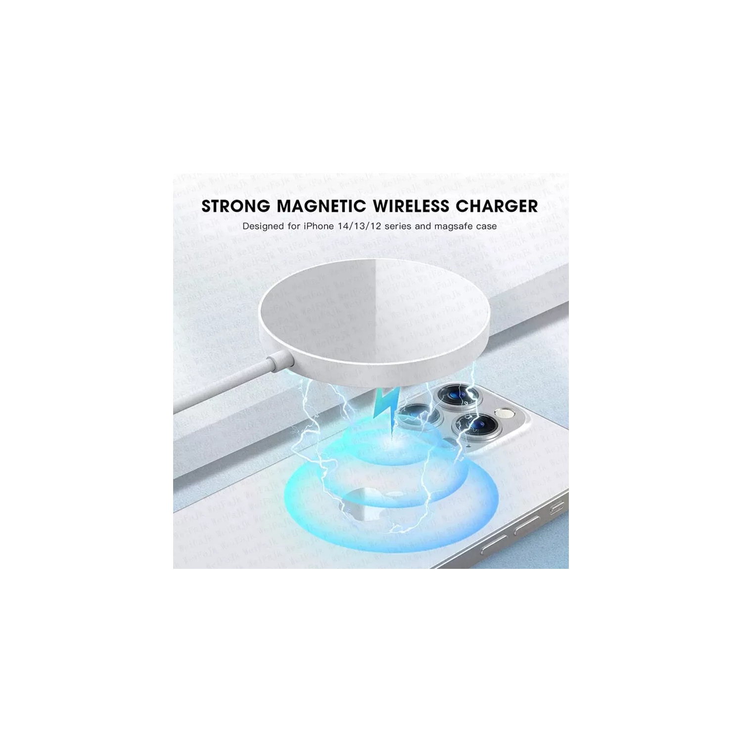 Chargeur magnétique sans fil rapide pour iPhone MagSafe d'Apple Tapis de chargement rapide compatible avec iPhone 17 16 15 14 13 12 Pro Max Plus Pro