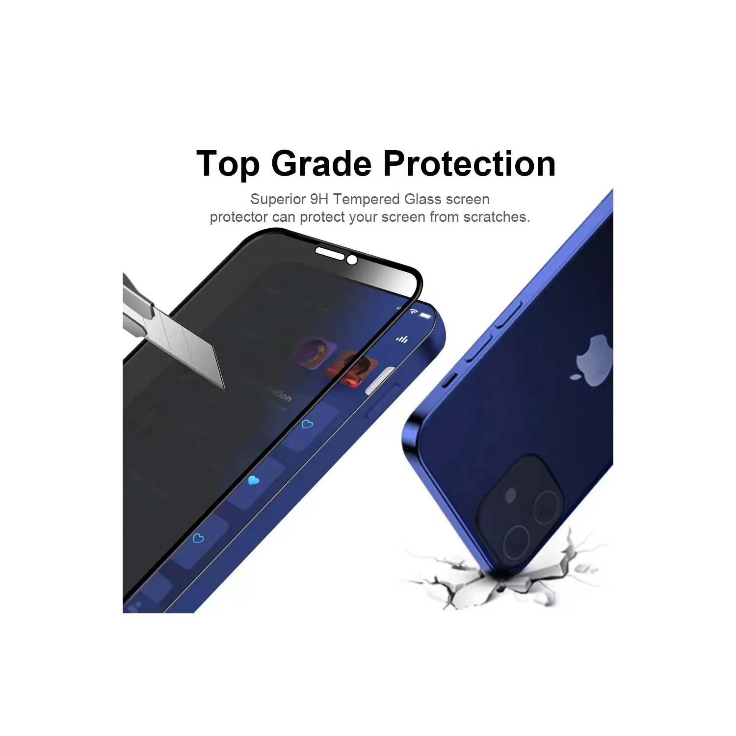 Privacy Screen Protector pour iPhone 16 Pro Max, 9H Anti Spy Private Glass Film trempé - EXPÉDITION GRATUITE