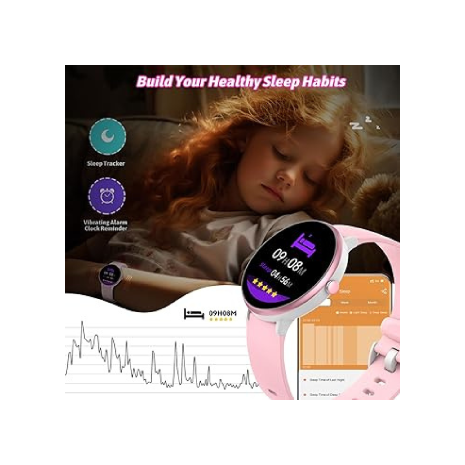 Mehiaz Smart Watch for Kids Boy Girl, Kids Watch Waterproof with 19 Sport Modes, Pedometer, Sleep Monitor, Kids Watch for Girls Boys 6-16 Birthday