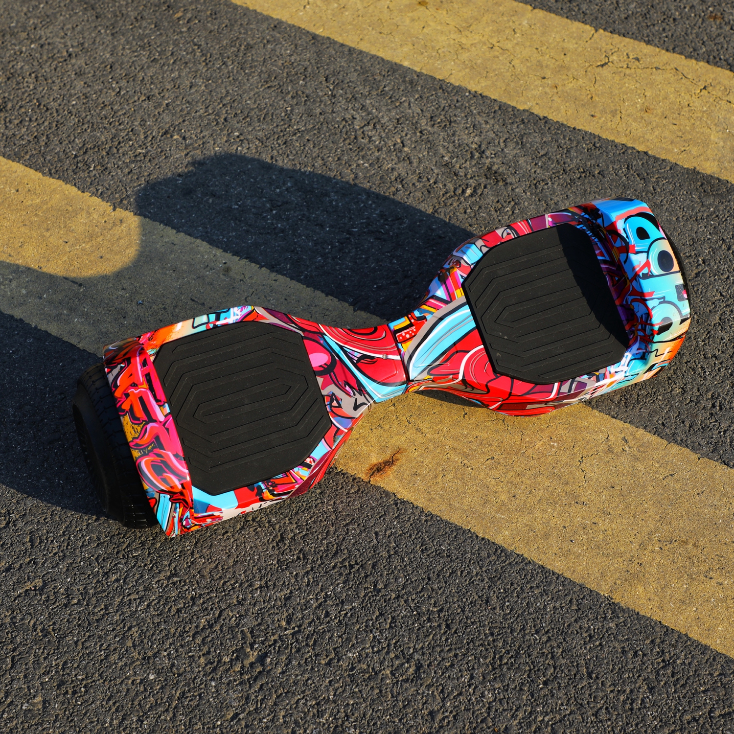 Planche gyroscopique rouge de BIIST Street avec haut-parleur musical, roues brillantes de 6,5&nbsp;po, moteur 300&nbsp;W, phares à DEL, certification