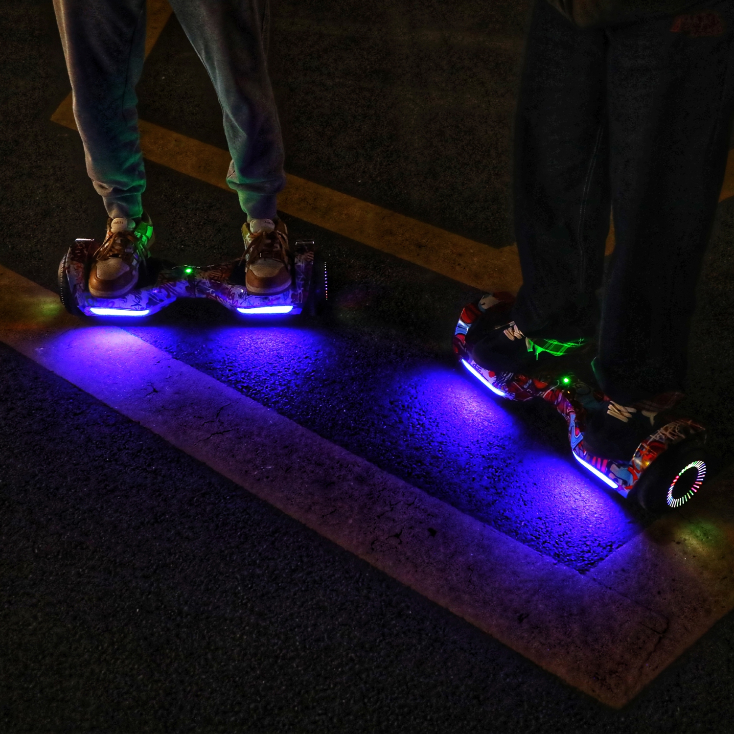 BIIST Street Pink Hoverboard with Music speaker, 6.5" Shining Wheels, Dual 300W Motor, LED Head lights, UL2272 Certified with Max range up to 6-8 kms