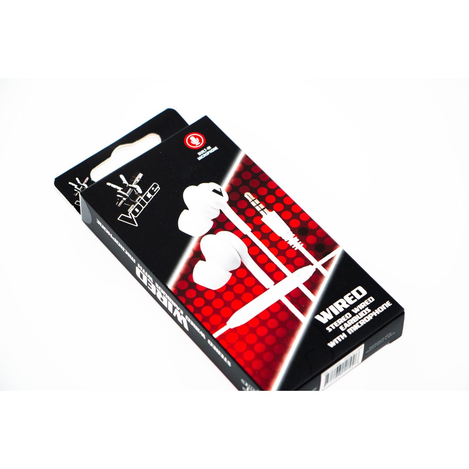 La voix&nbsp;: Écouteurs boutons avec fil et microphone – Blanc [Électronique]