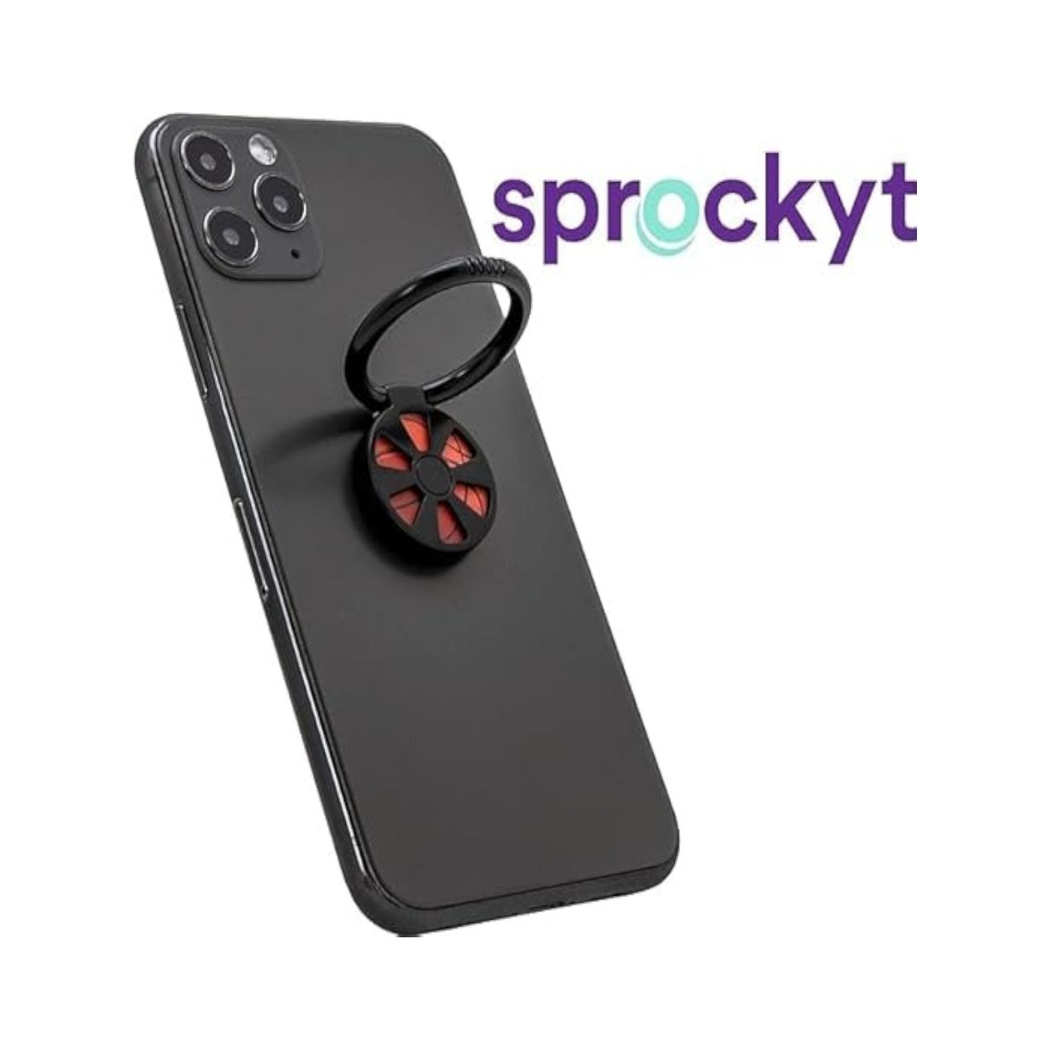 Sprockyt Phone Grip [Black/Basketball]