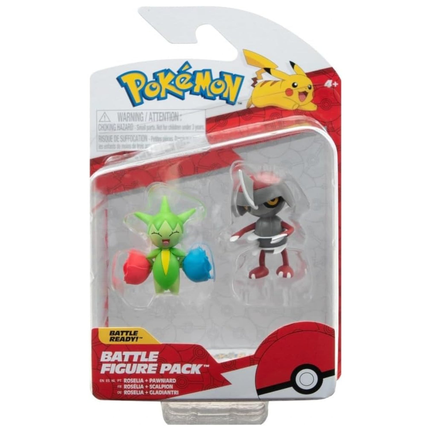 Pokemon: Battle Figure Pack - Roselia & Pawniard