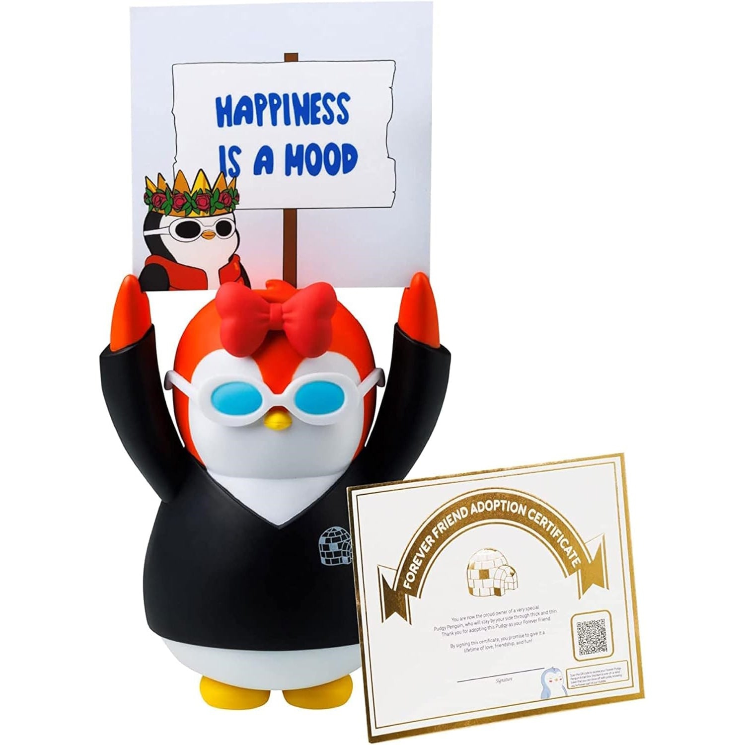 Pudgy Penguins: 4.5 Inch Figurine Positive Penguin - Pixie Paige