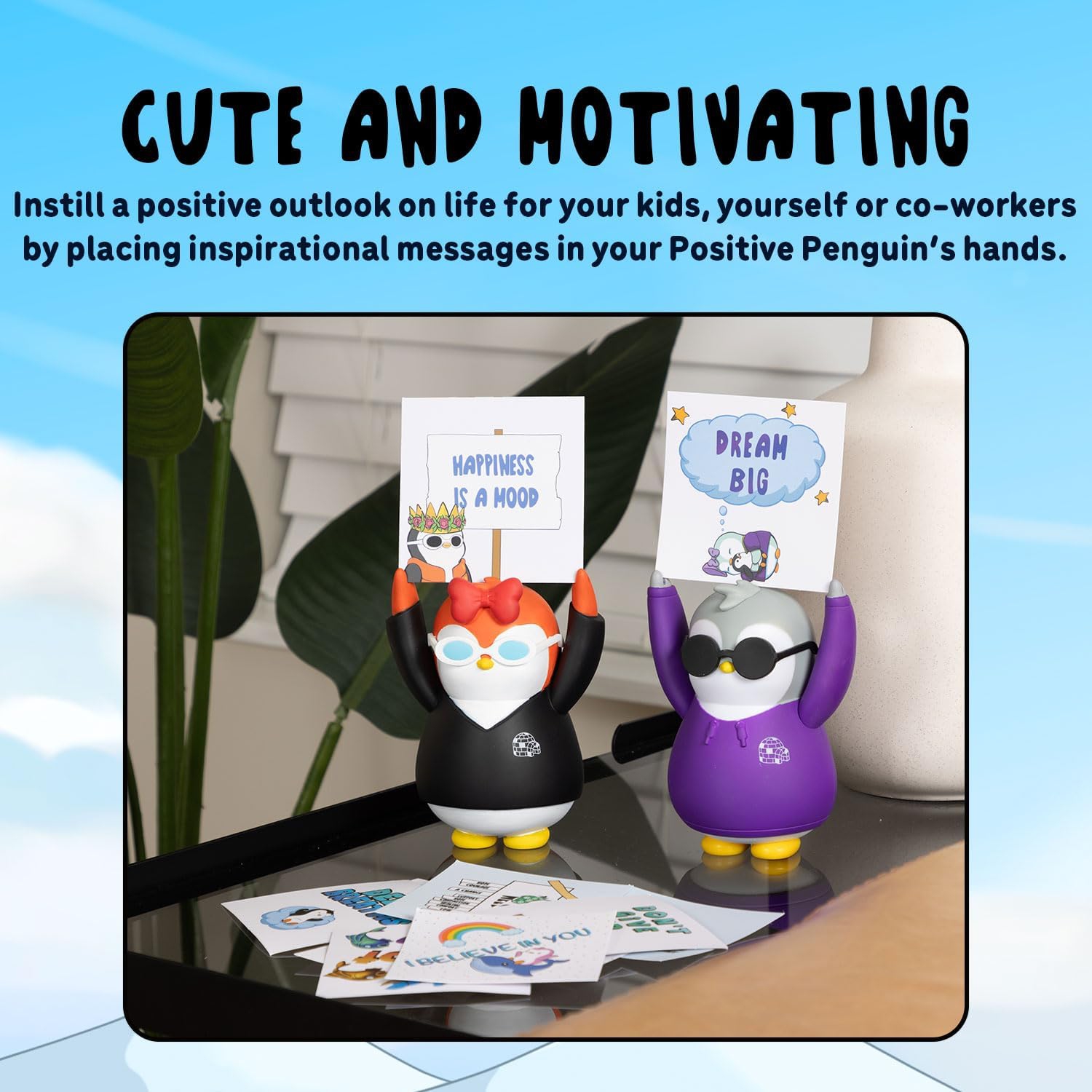 Pudgy Penguins: 4.5 Inch Figurine Positive Penguin - Pixie Paige