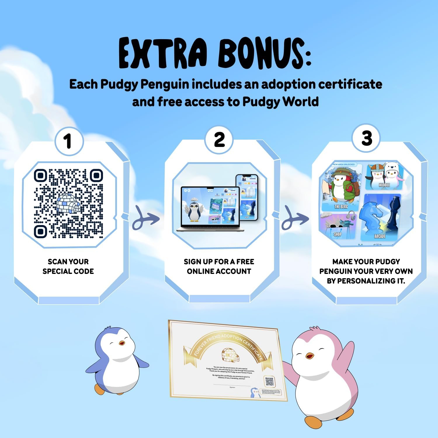 Pudgy Penguins: 4.5 Inch Figurine Positive Penguin - Pixie Paige