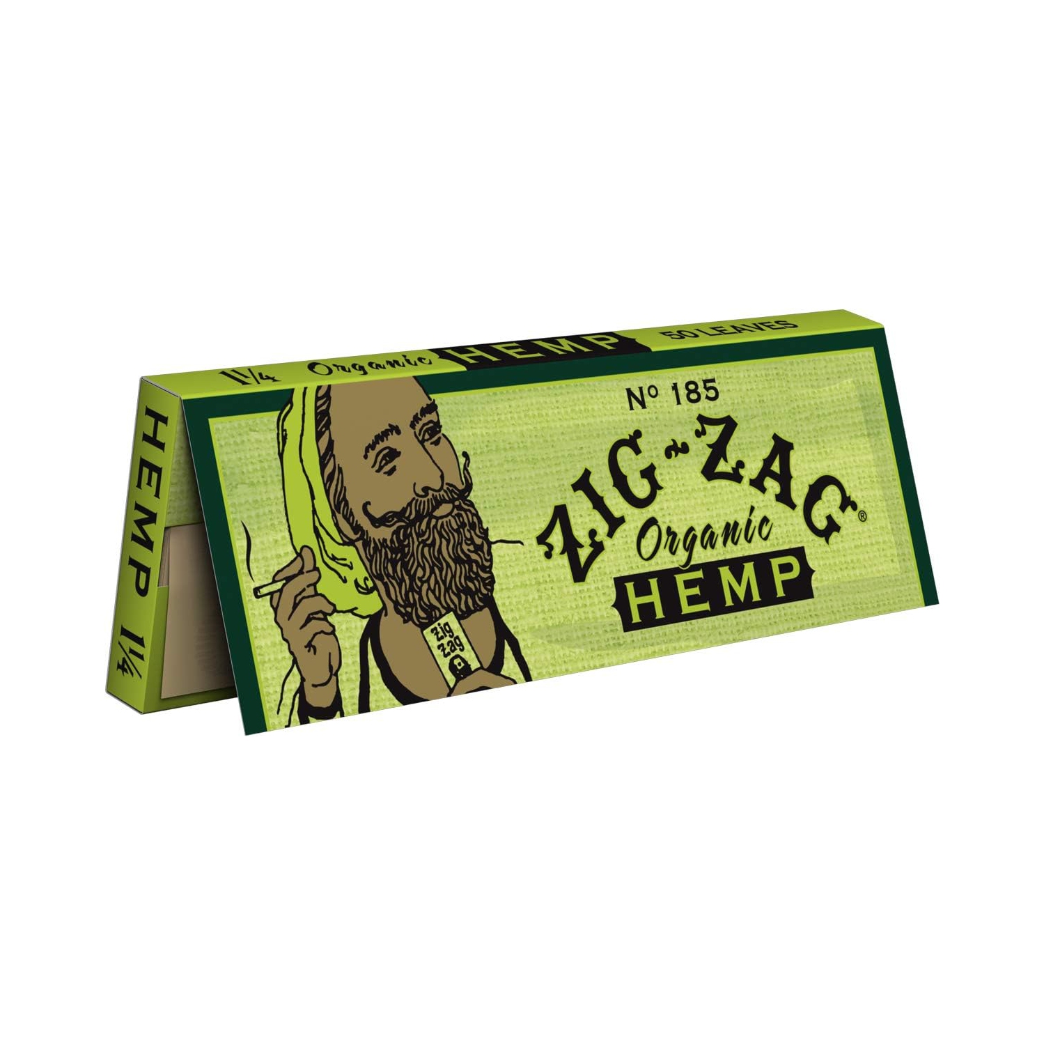 Zig-Zag – Papier à rouler au chanvre non blanchi 1 1/4 – végétalien, durable, écologique, 78&nbsp;mm, paquet de 24