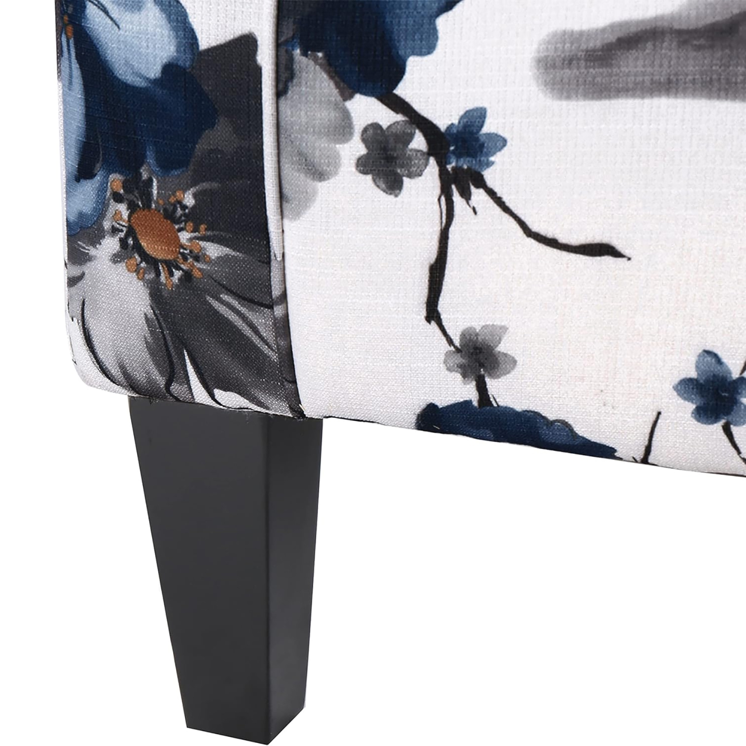 Fauteuil club en tissu à imprimé floral