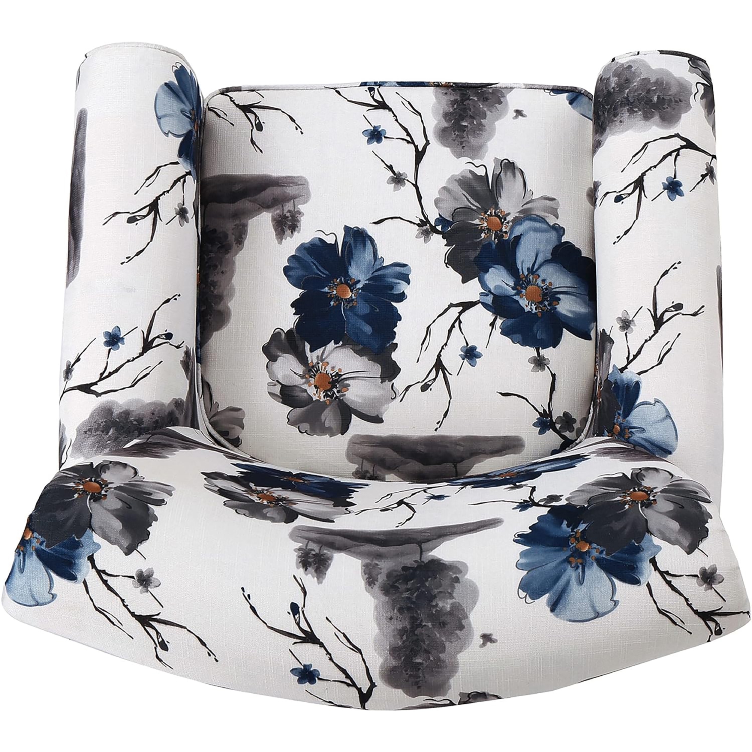 Fauteuil club en tissu à imprimé floral