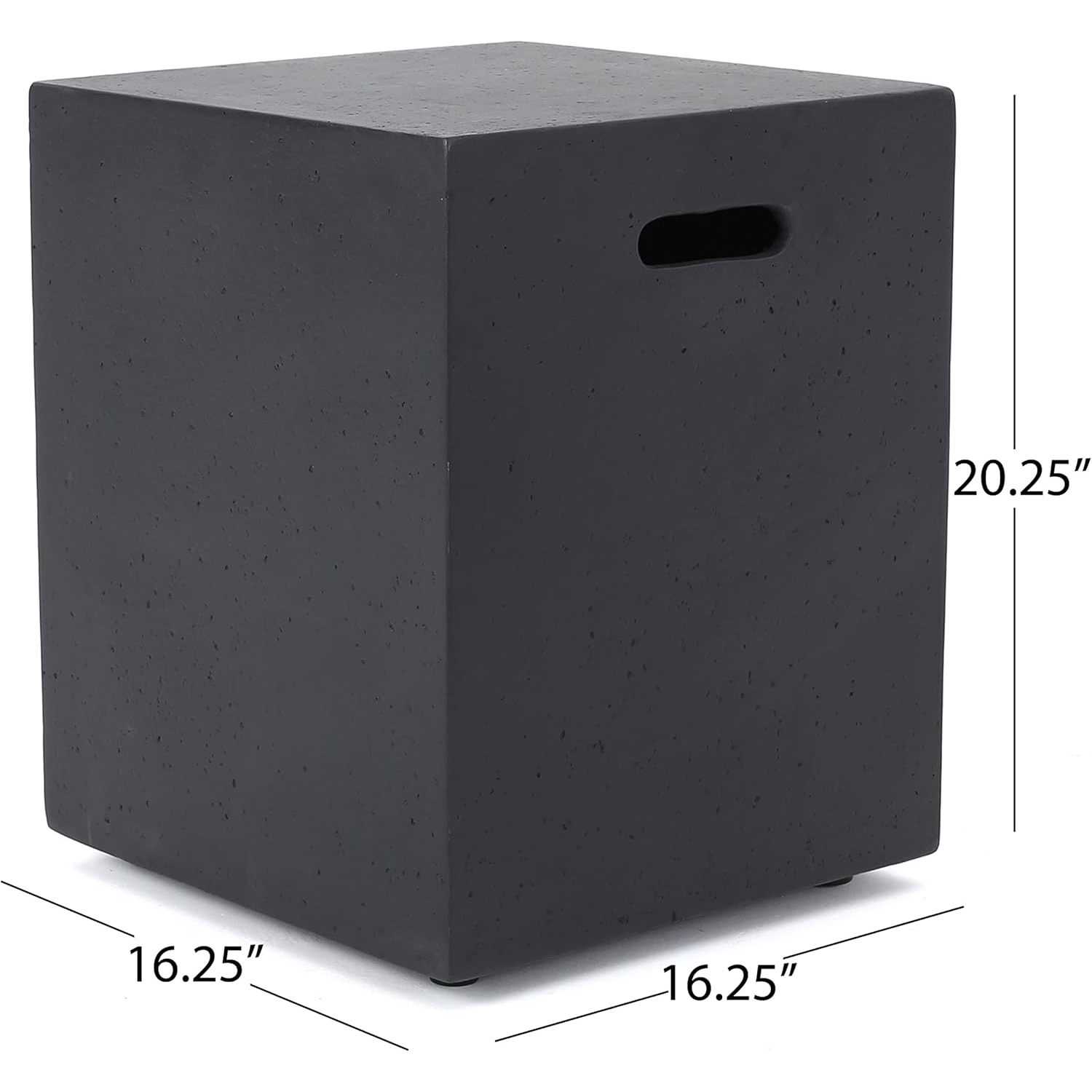 Foyer rectangulaire Outdoor 50&nbsp;000&nbsp;BTU avec porte-réservoir, gris foncé