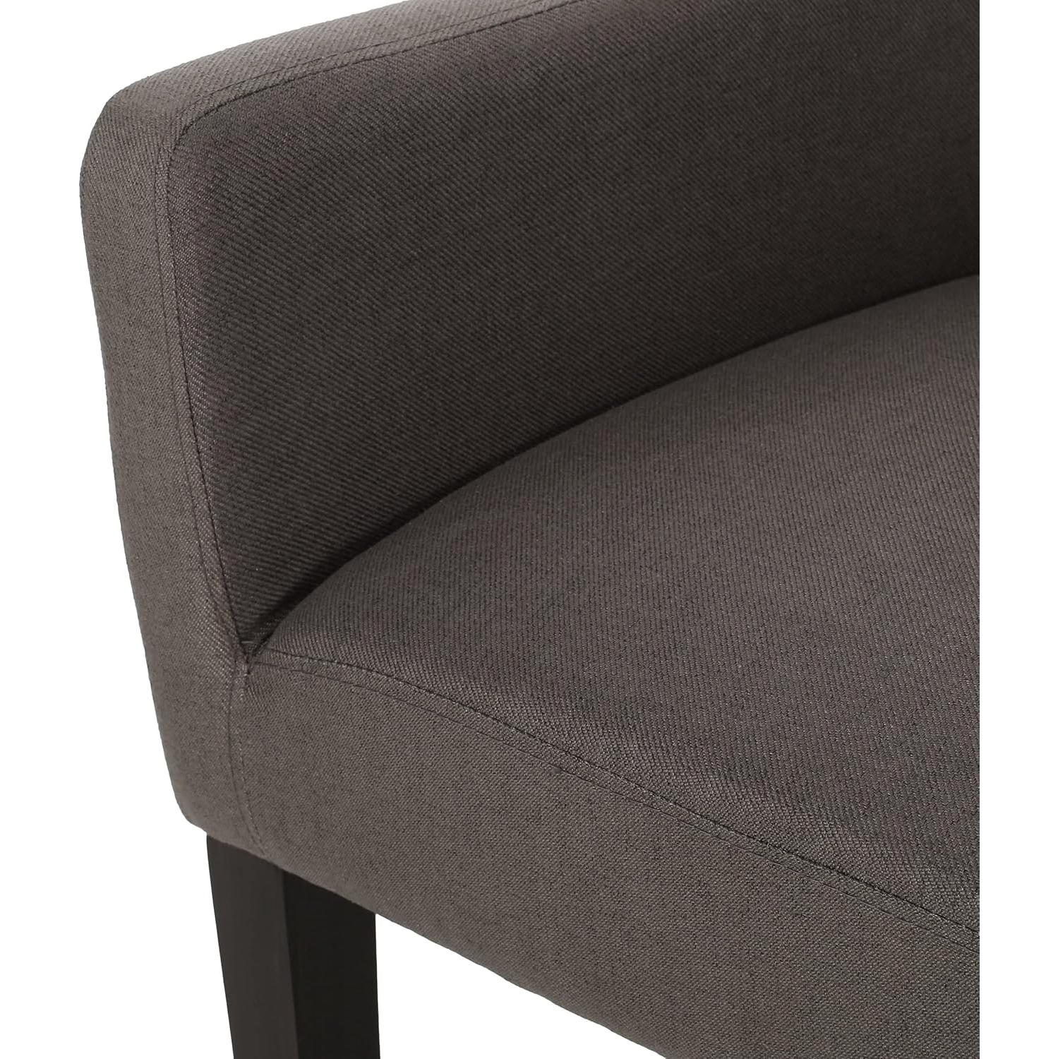 Fauteuil, gris foncé + espresso