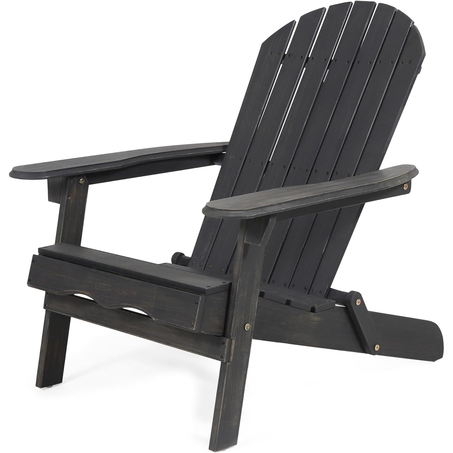 Outdoor Patio Lawn Chair, Weather Resistant Lawn Furniture, Wooden Adirondack Chair, Classic Lounge for Deck, Garden, Backyard, Fire Pit, Patio