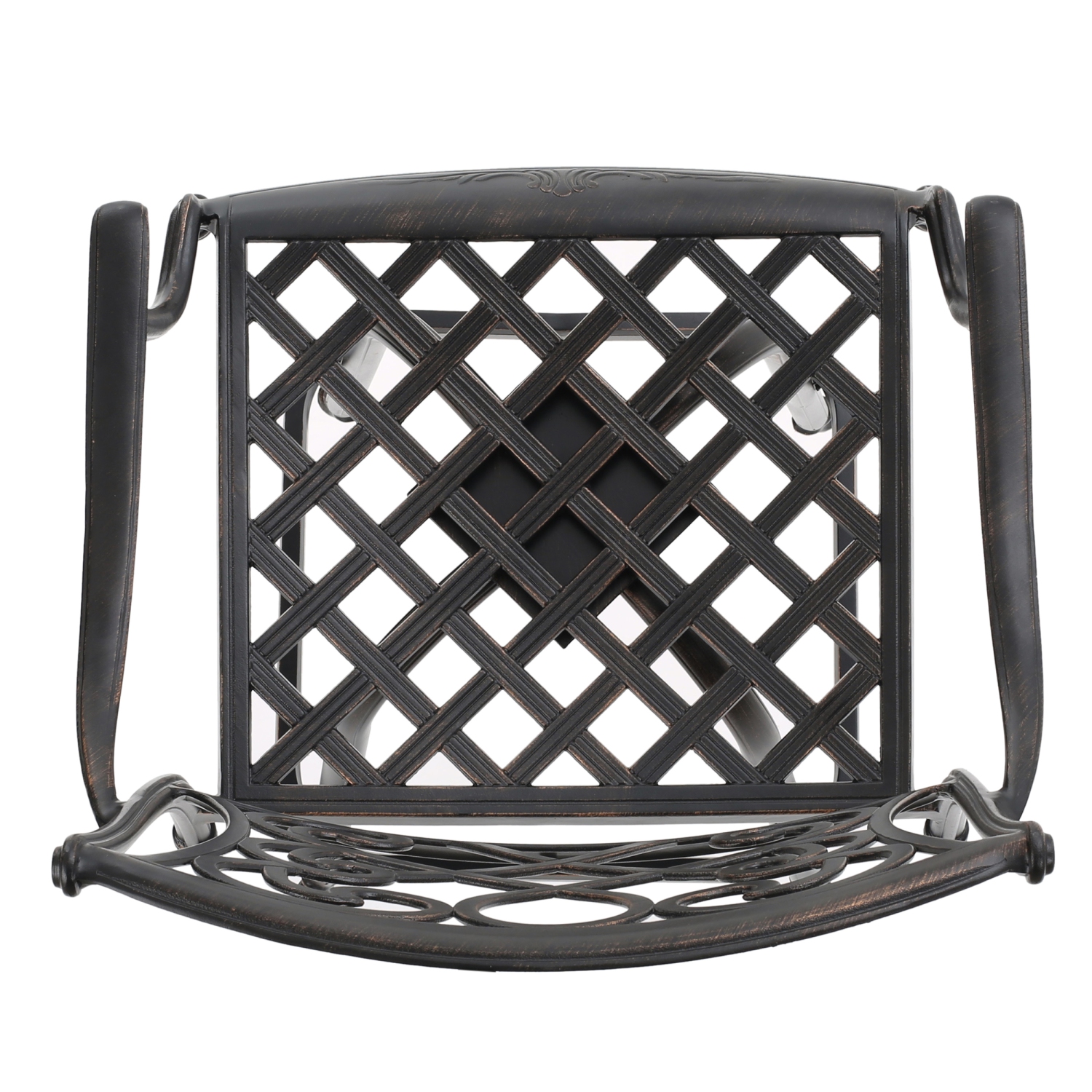 Cadre robuste en aluminium moulé et coussin en tissu Tabouret de bar pivotant à hauteur de comptoir résistant aux intempéries Meubles de jardin Fini