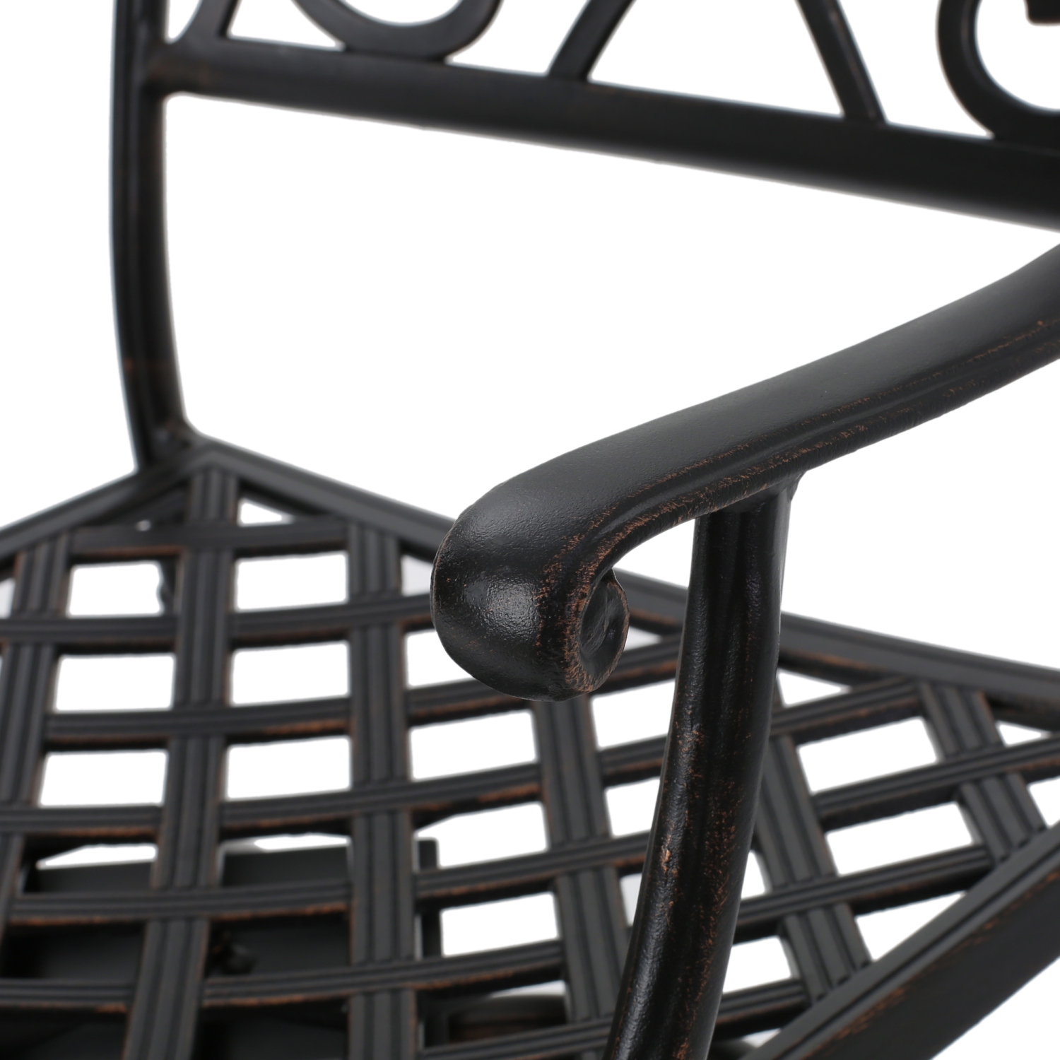 Cadre robuste en aluminium moulé et coussin en tissu Tabouret de bar pivotant à hauteur de comptoir résistant aux intempéries Meubles de jardin Fini