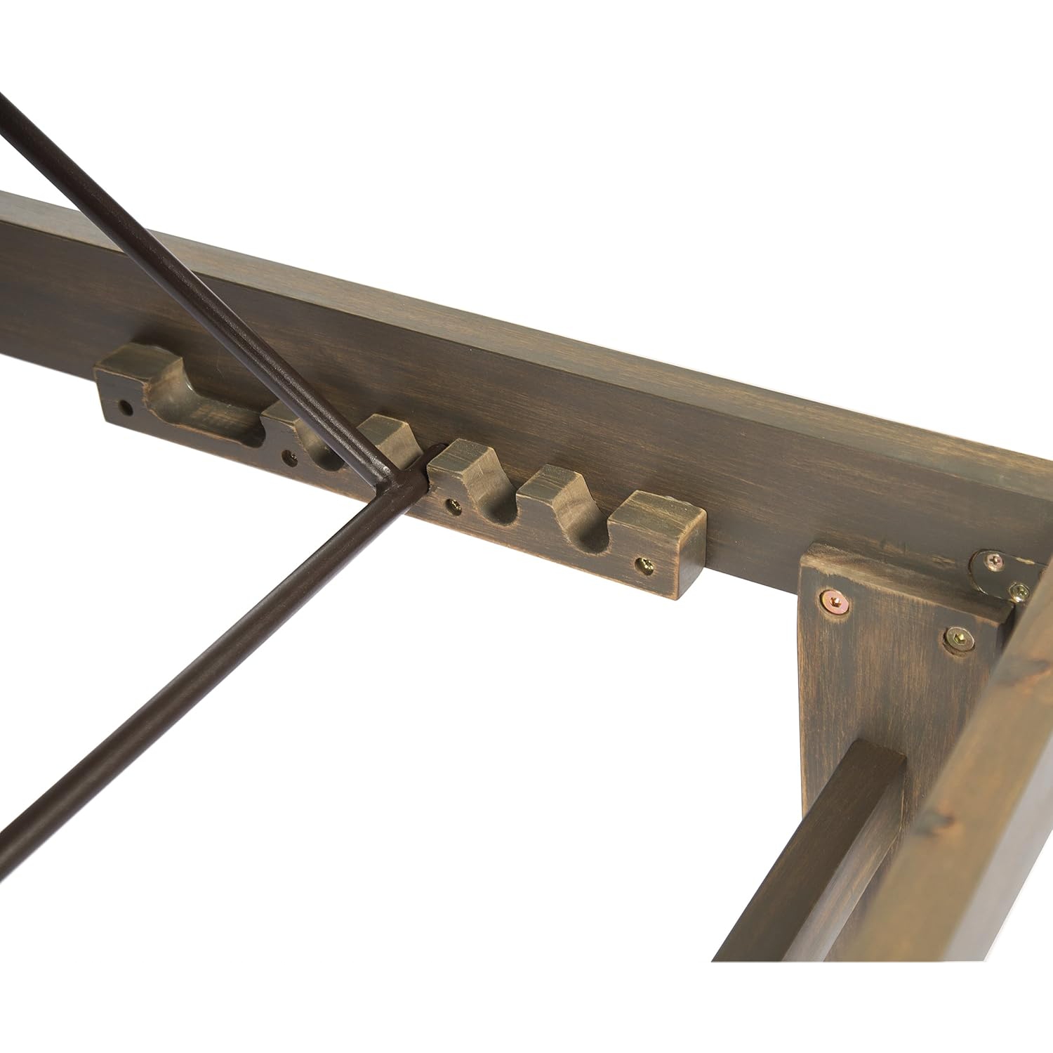 Chaise longue avec cadre en bois d'acacia, coussin gris foncé