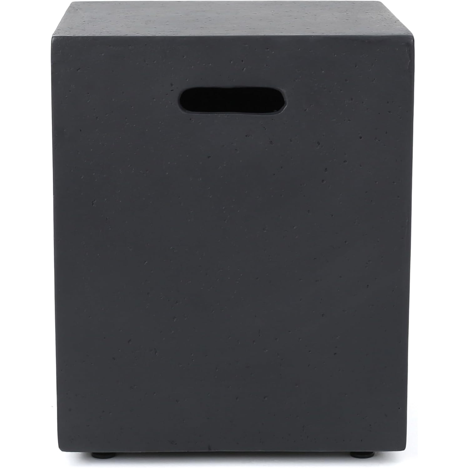 Propane Tank Cover Table for Fire Pits, 20 LB Concrete Propane Tank Holder with Side Handles, Outdoor Tank Storage Side Table for Patio, Gas Griddle,