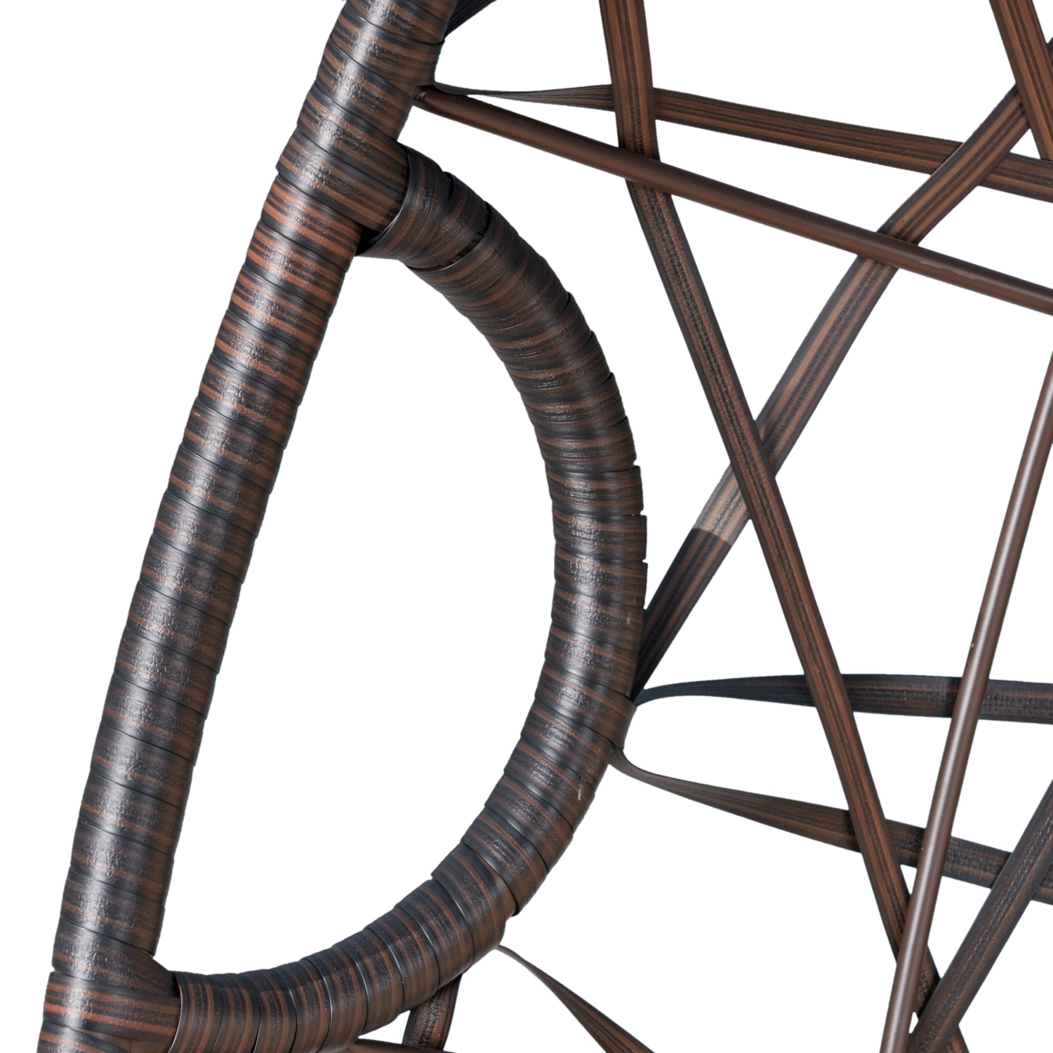 Chaise suspendue en osier pour l'extérieur, brun