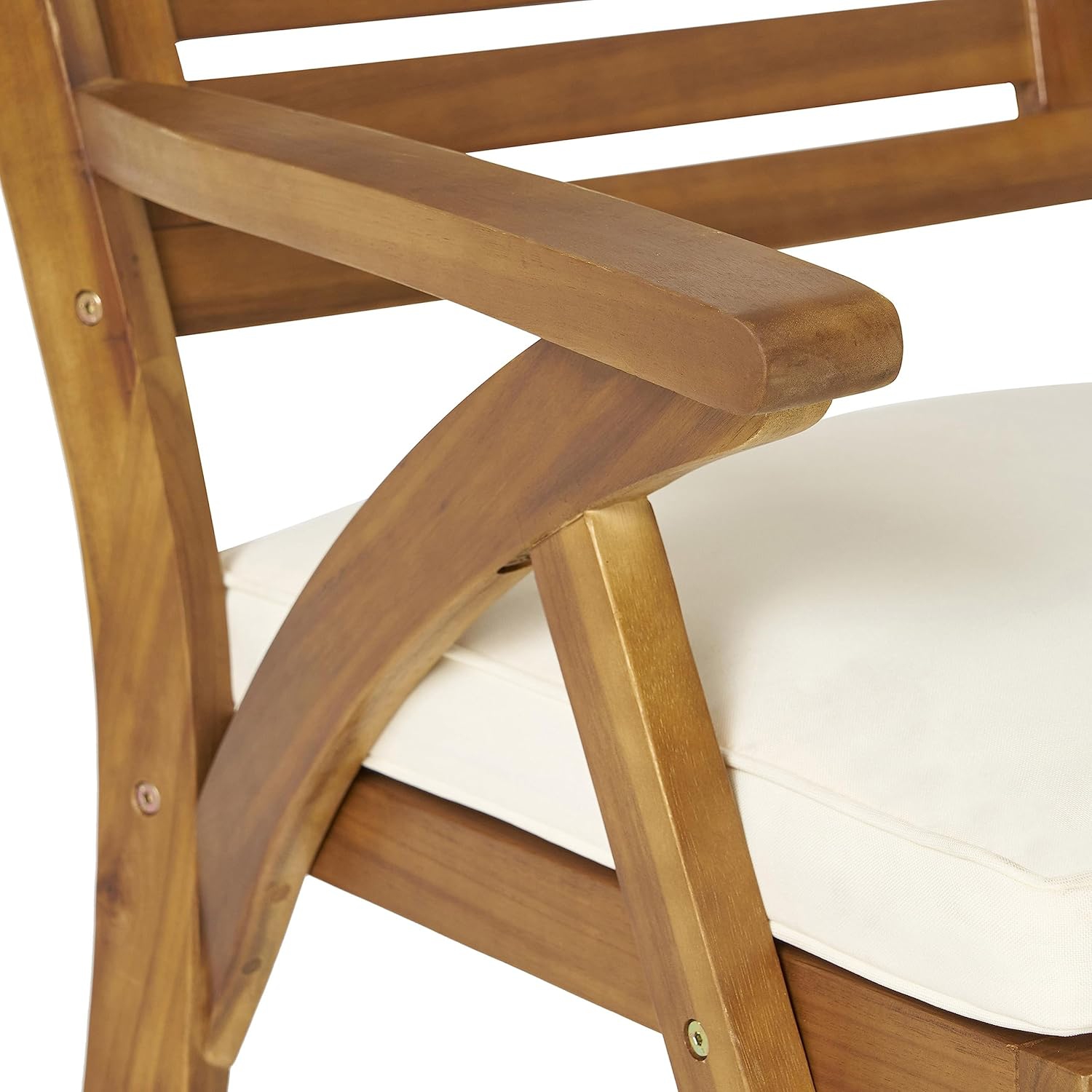 Ensemble de 2 chaises de salle à manger en bois avec coussins, fauteuils en bois pour la salle à manger, la cuisine, la terrasse, le jardin, le